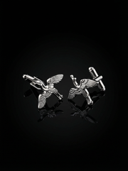 Flying Heron Motif Cufflinks Tivaaro
