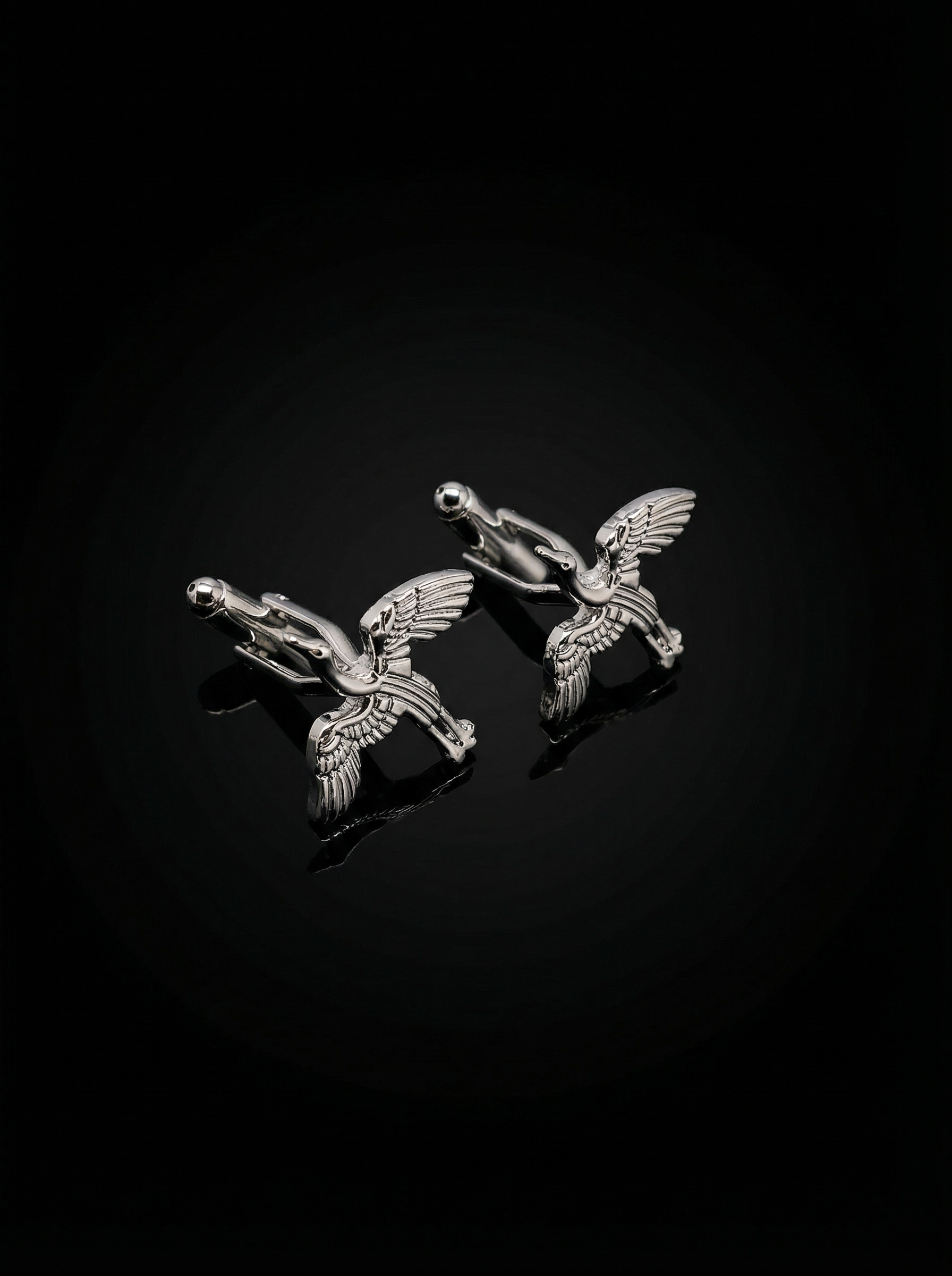Flying Heron Motif Cufflinks Tivaaro
