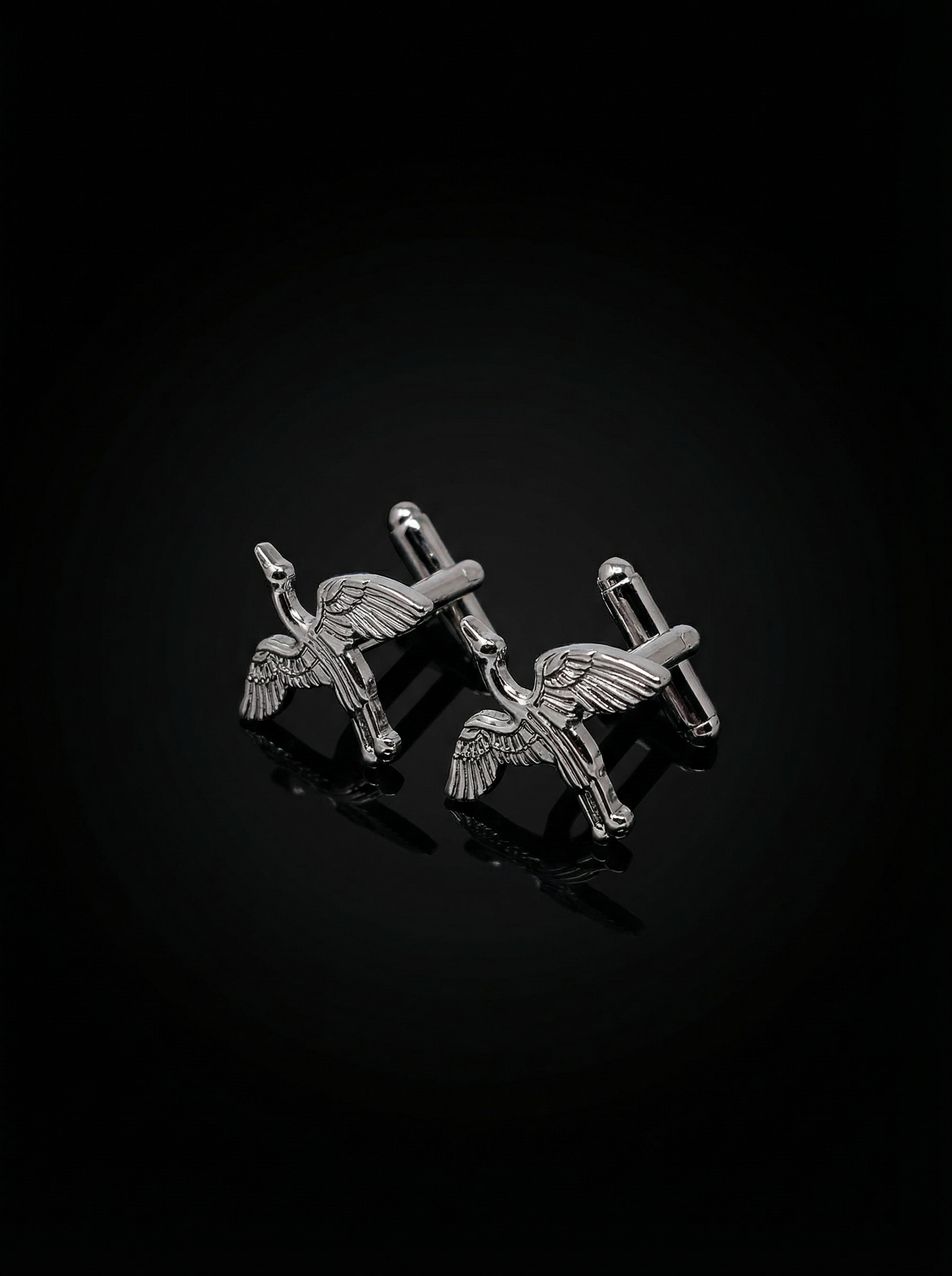 Flying Heron Motif Cufflinks Tivaaro