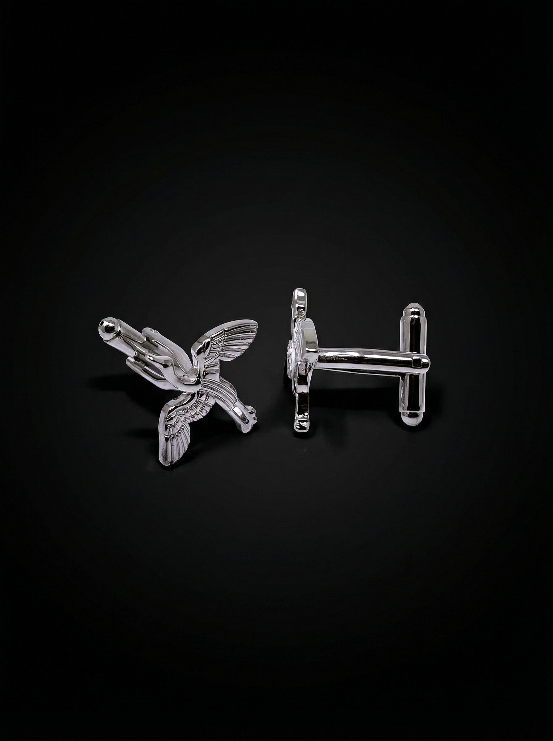 Flying Heron Motif Cufflinks Tivaaro