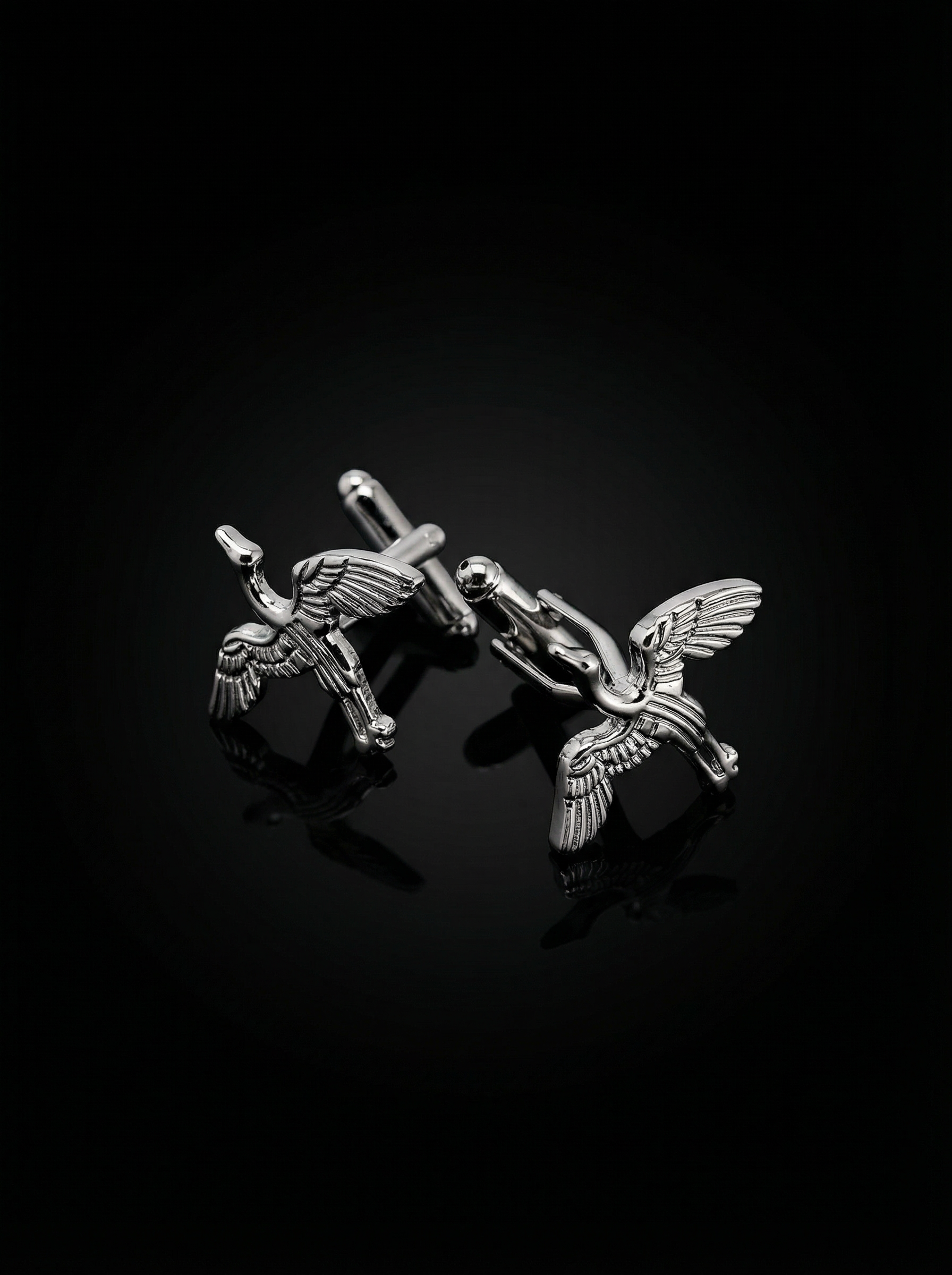 Flying Heron Motif Cufflinks Tivaaro