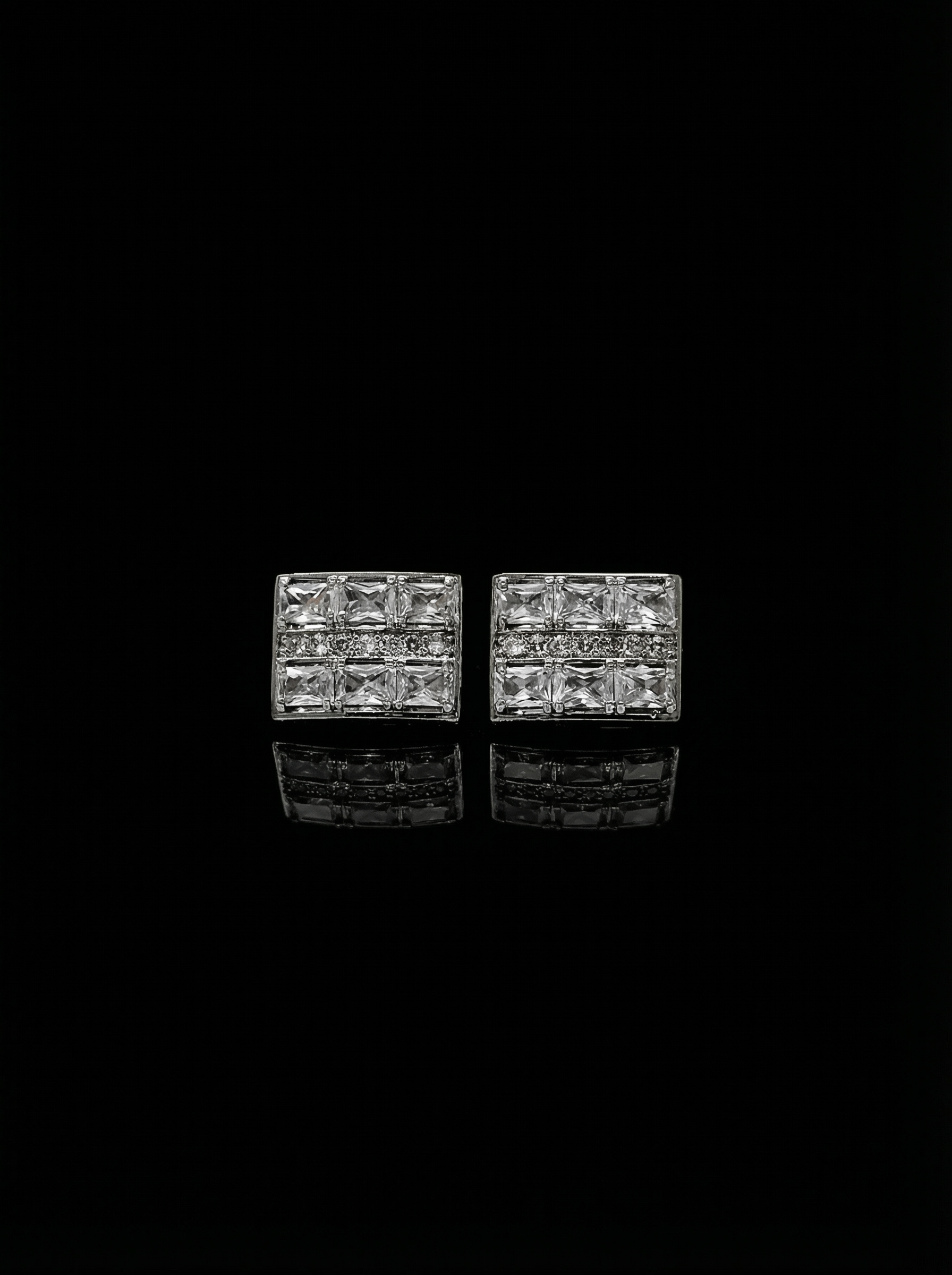 Geometric Crystal Grid Cufflinks Tivaaro