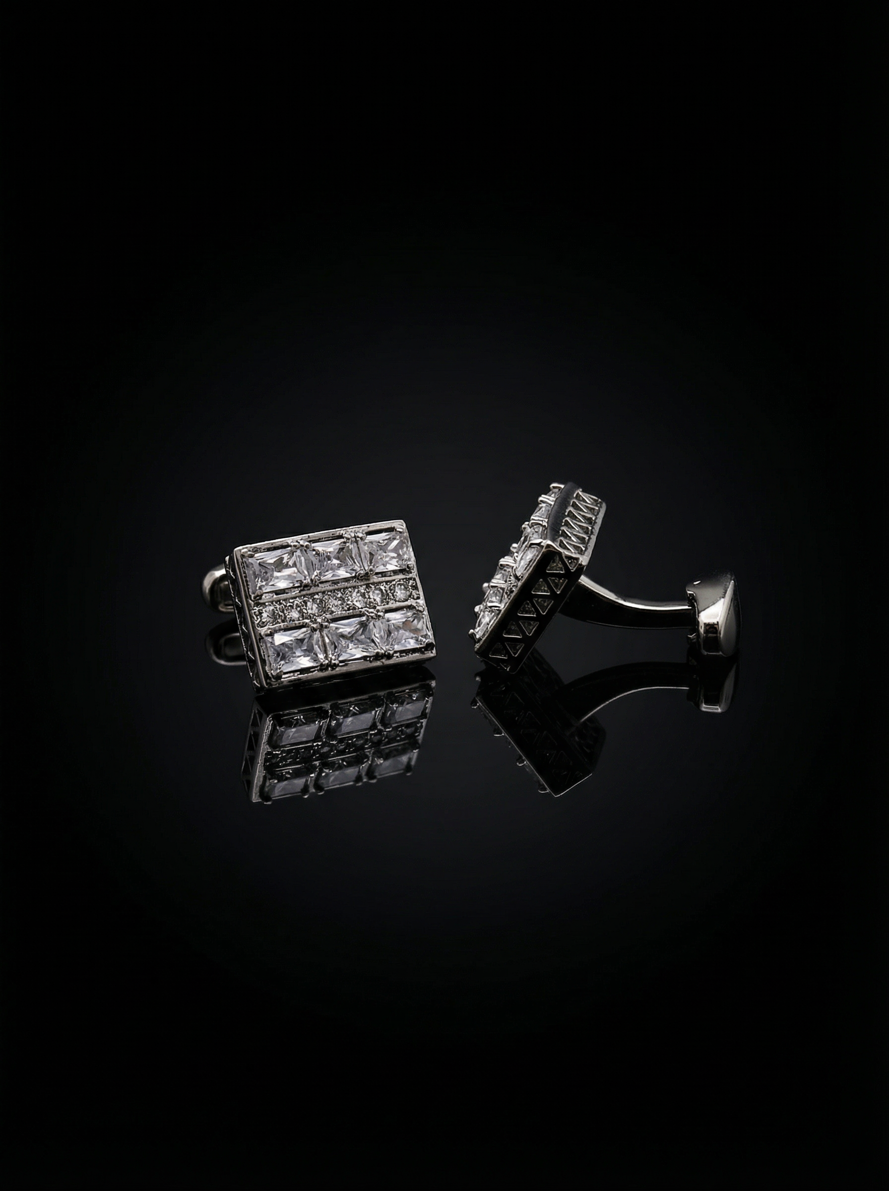 Geometric Crystal Grid Cufflinks Tivaaro