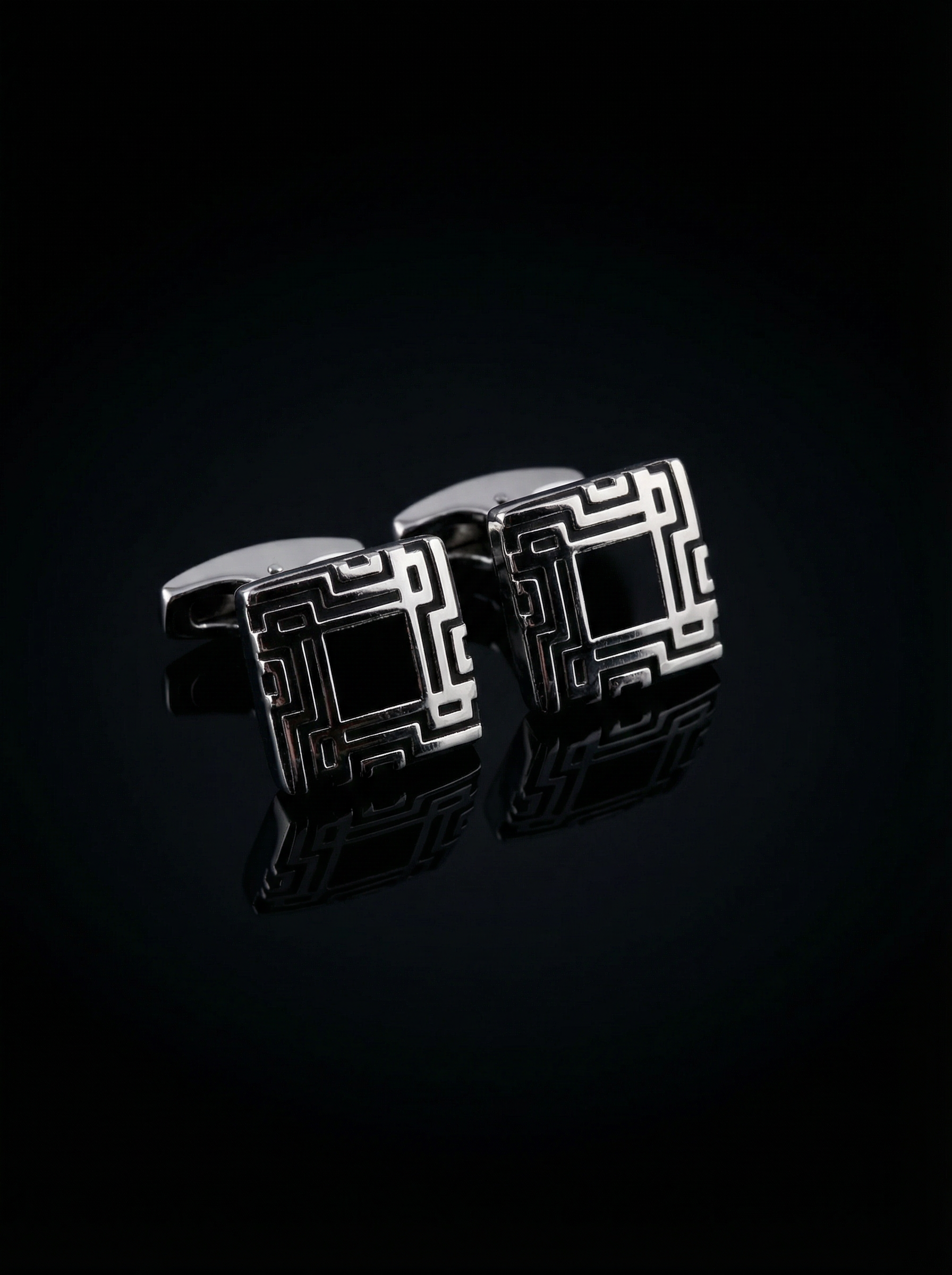 Geometric Maze Cufflinks Tivaaro
