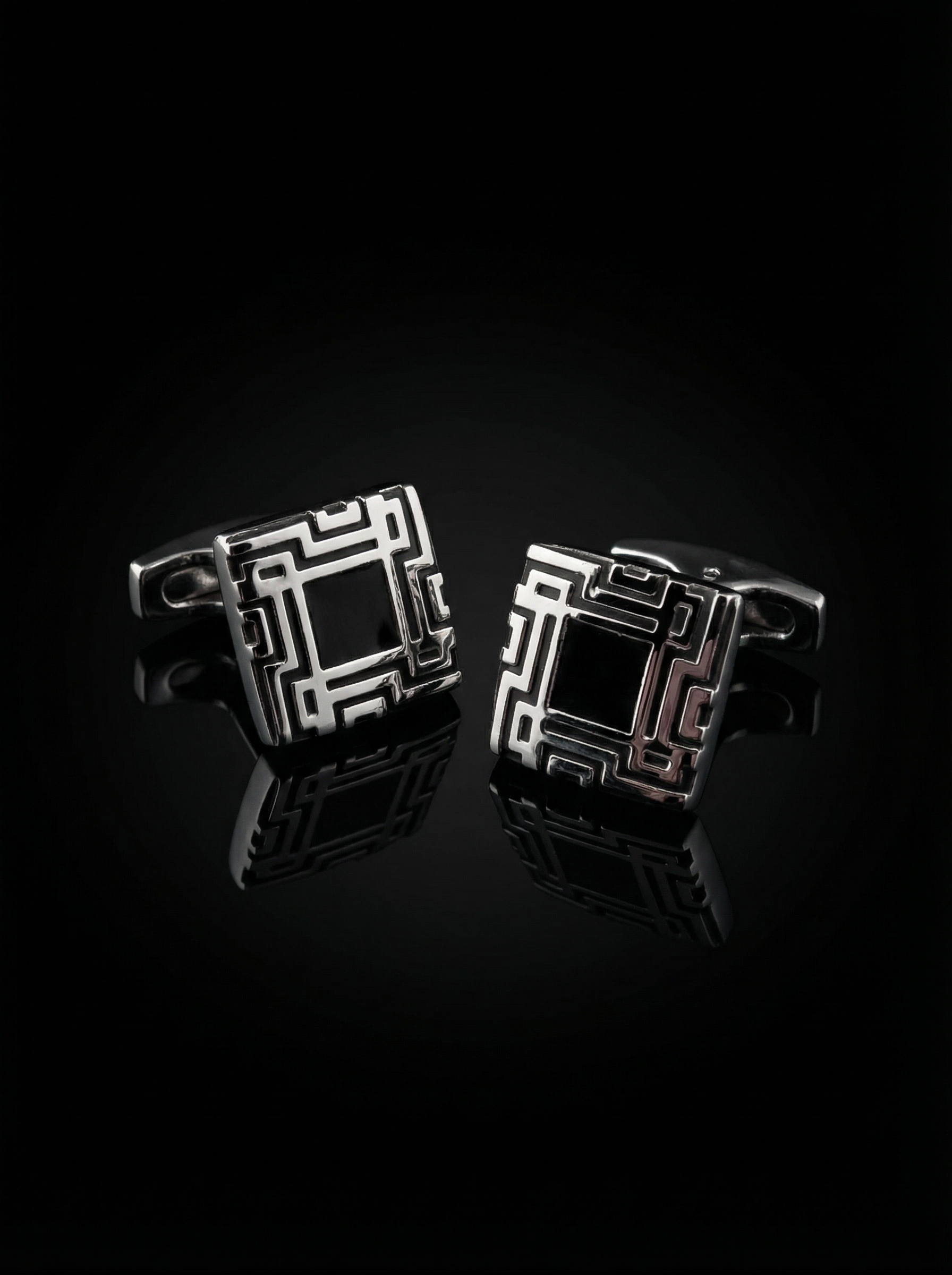 Geometric Maze Cufflinks Tivaaro