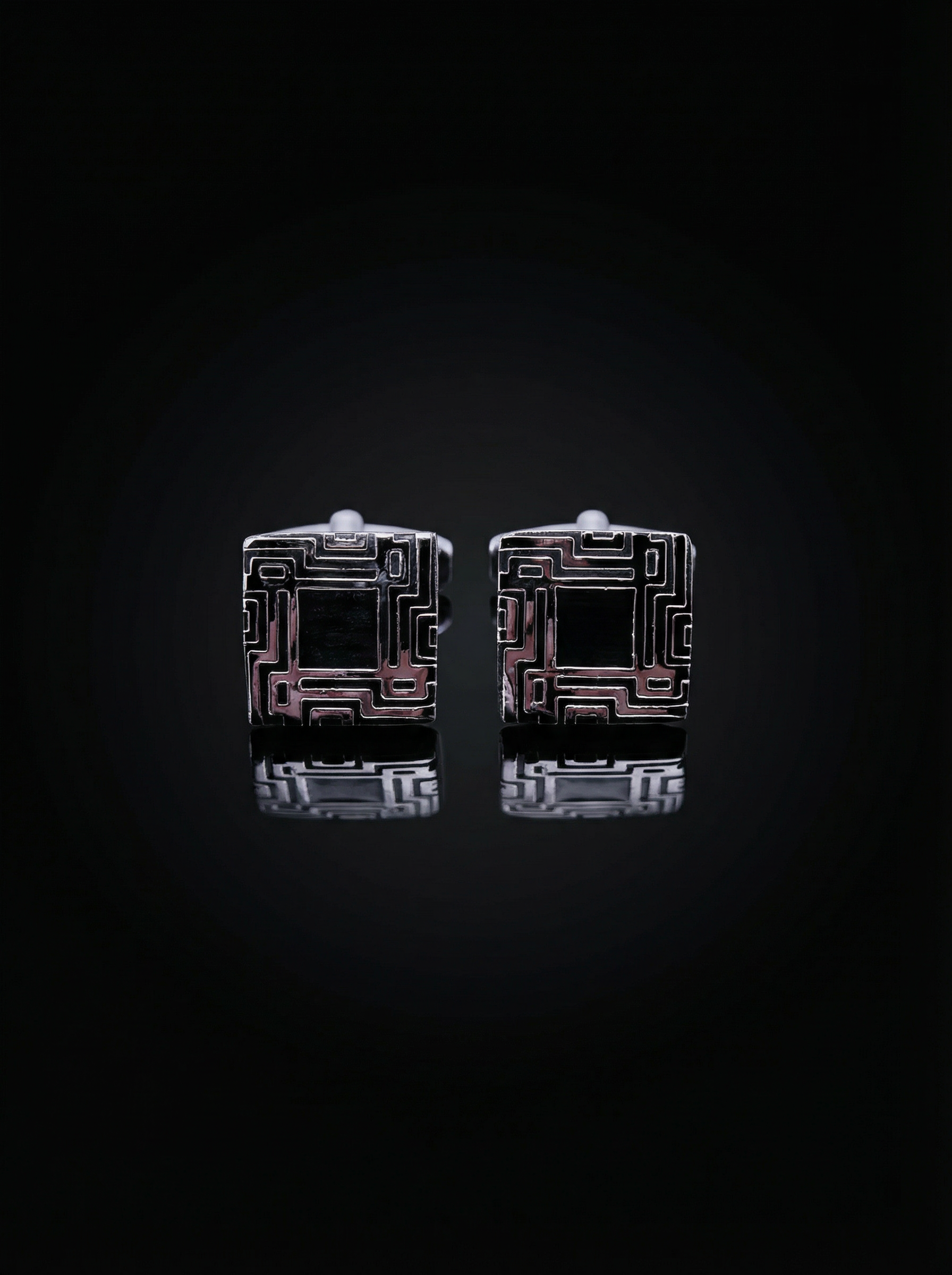 Geometric Maze Cufflinks Tivaaro