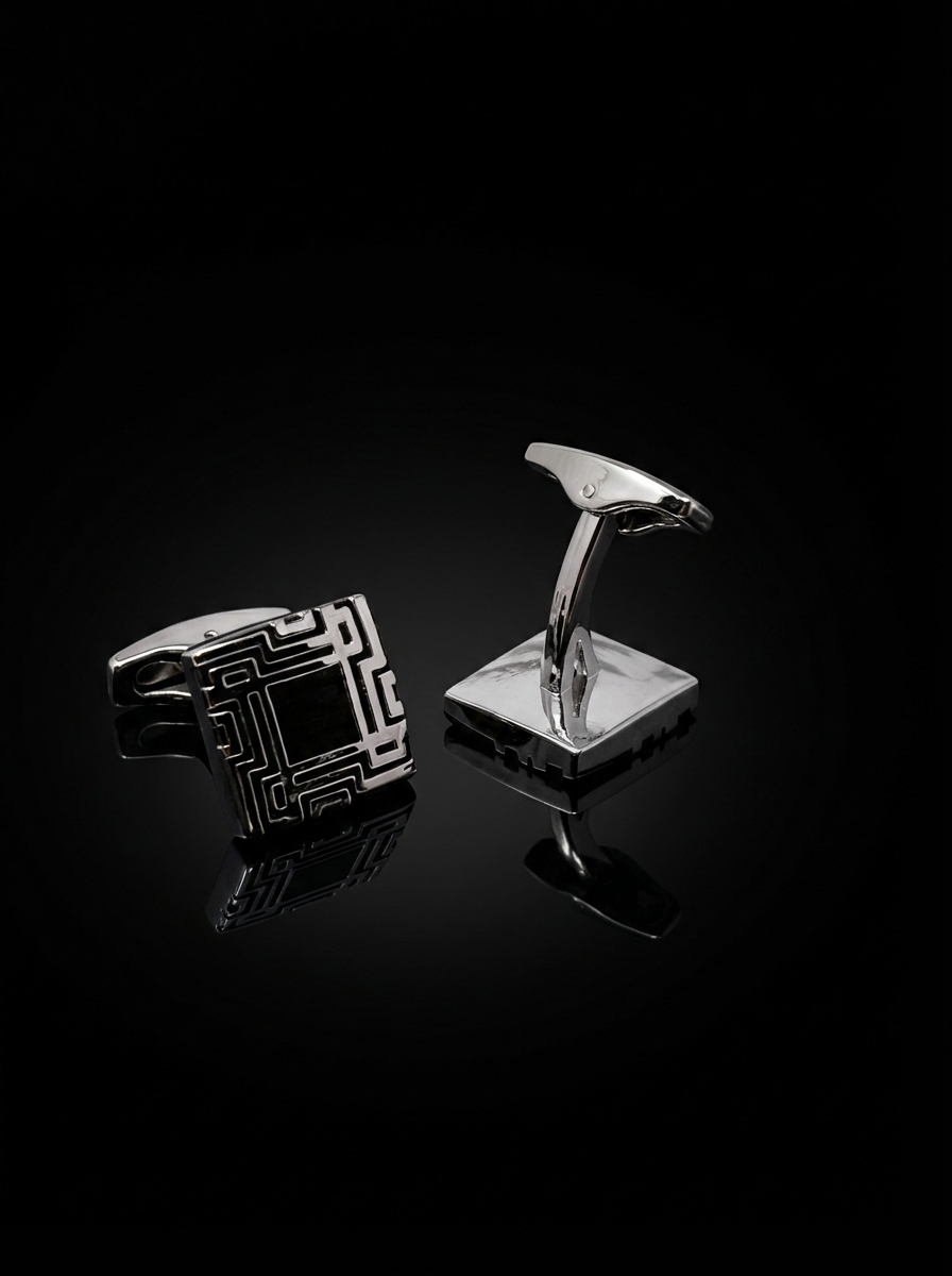 Geometric Maze Cufflinks Tivaaro