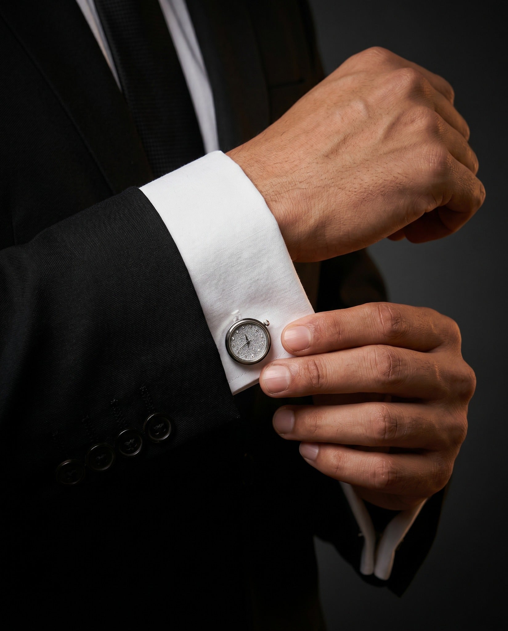 Glitter Watch Cufflinks by Tivaaro