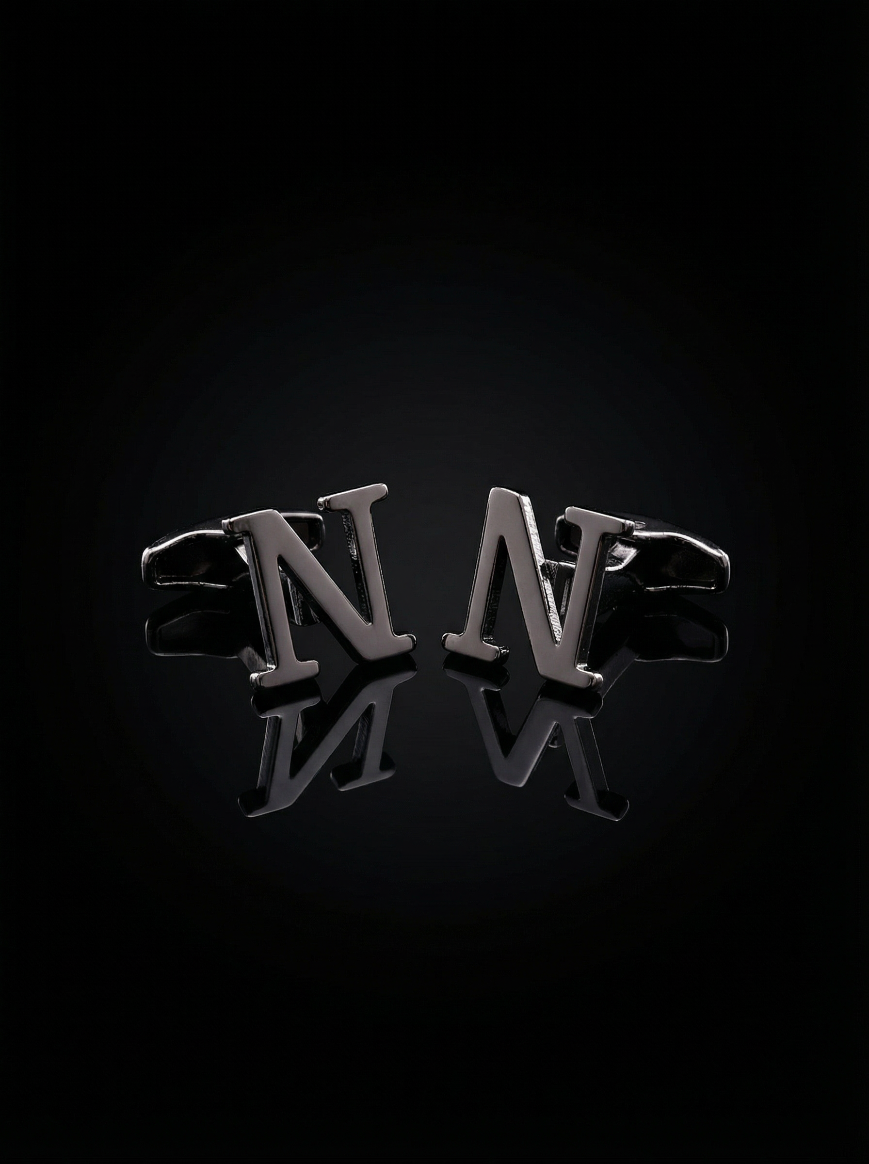 Black Letter N Cufflinks Tivaaro