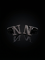 Black Letter N Cufflinks Tivaaro