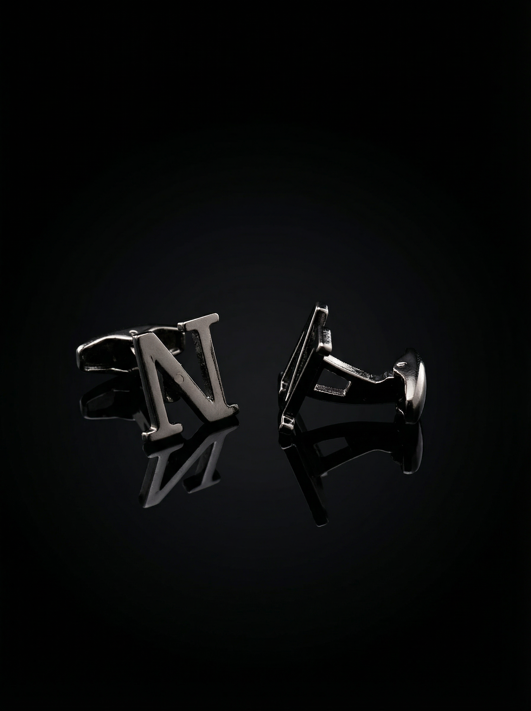 Black Letter N Cufflinks Tivaaro