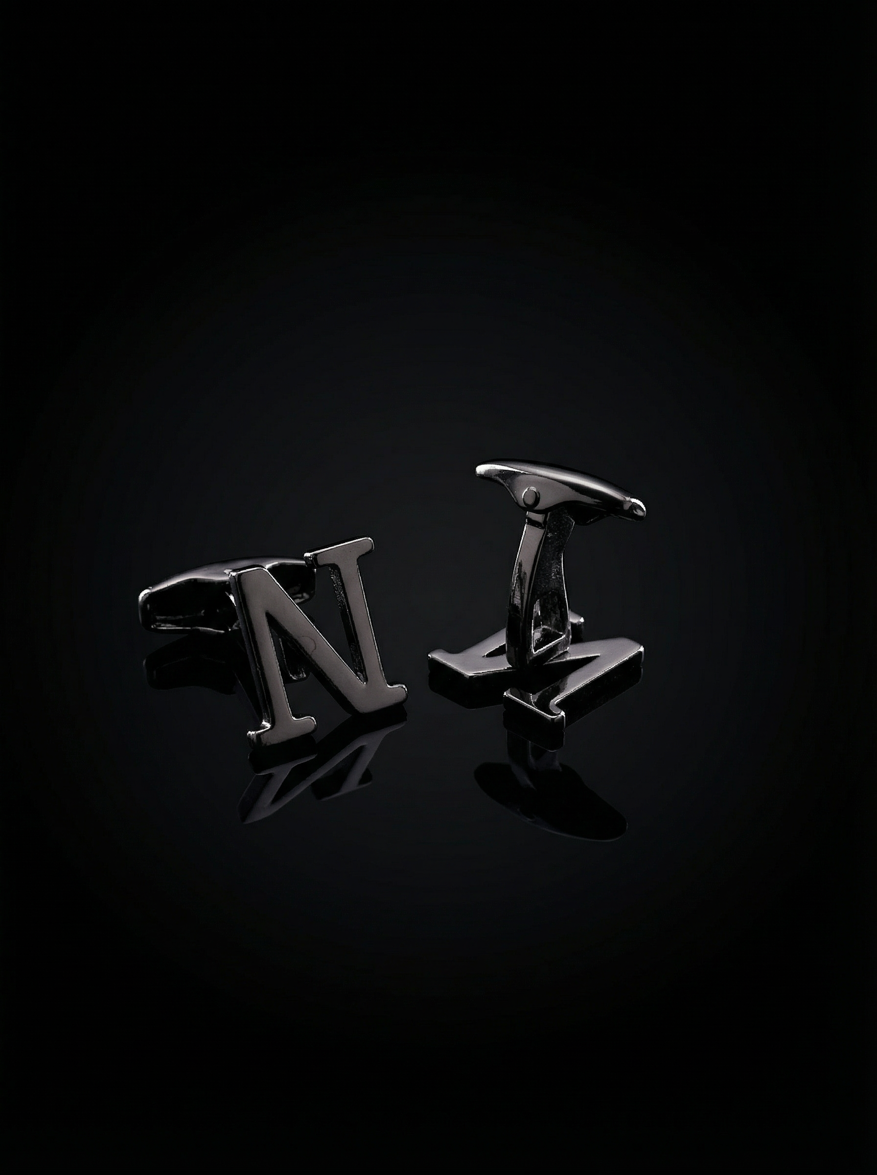 Black Letter N Cufflinks Tivaaro