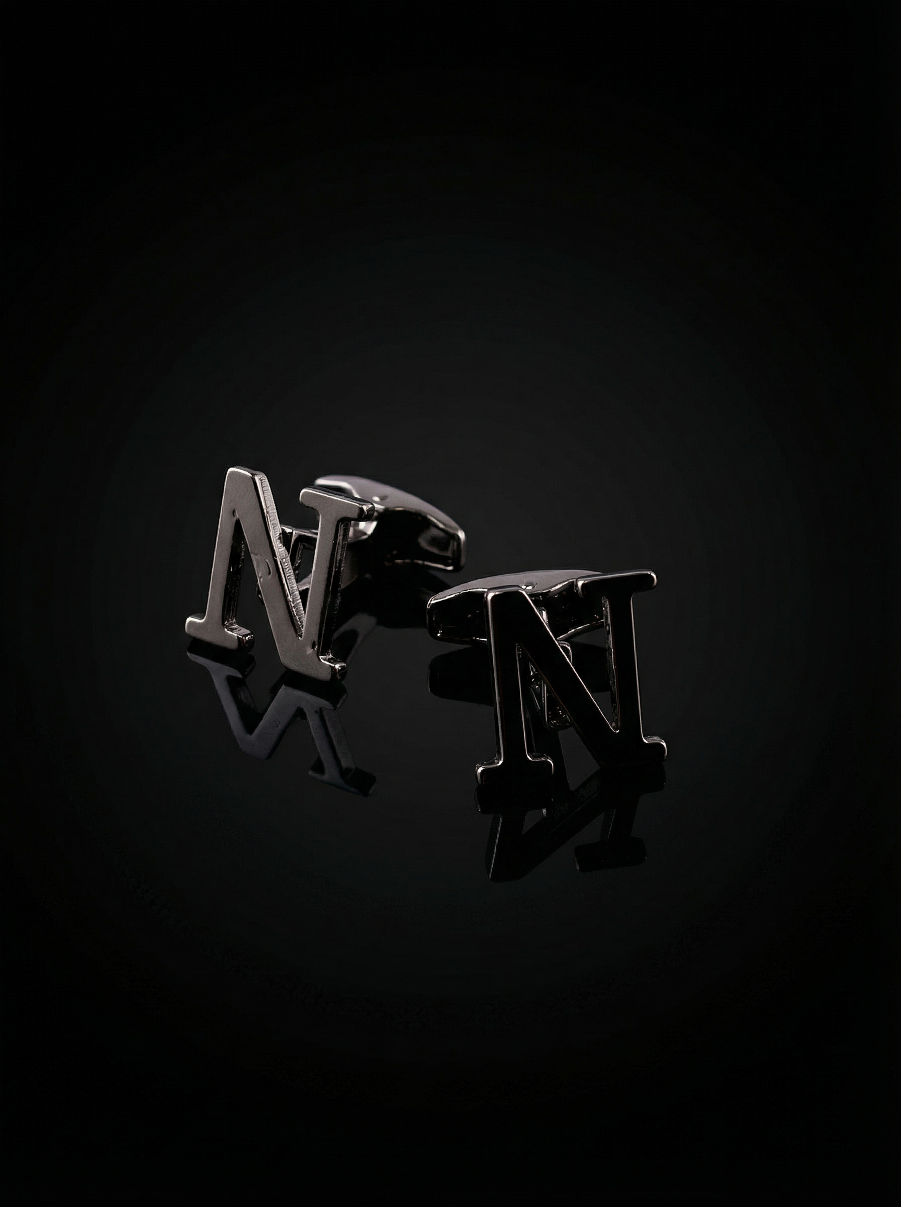 Black Letter N Cufflinks Tivaaro