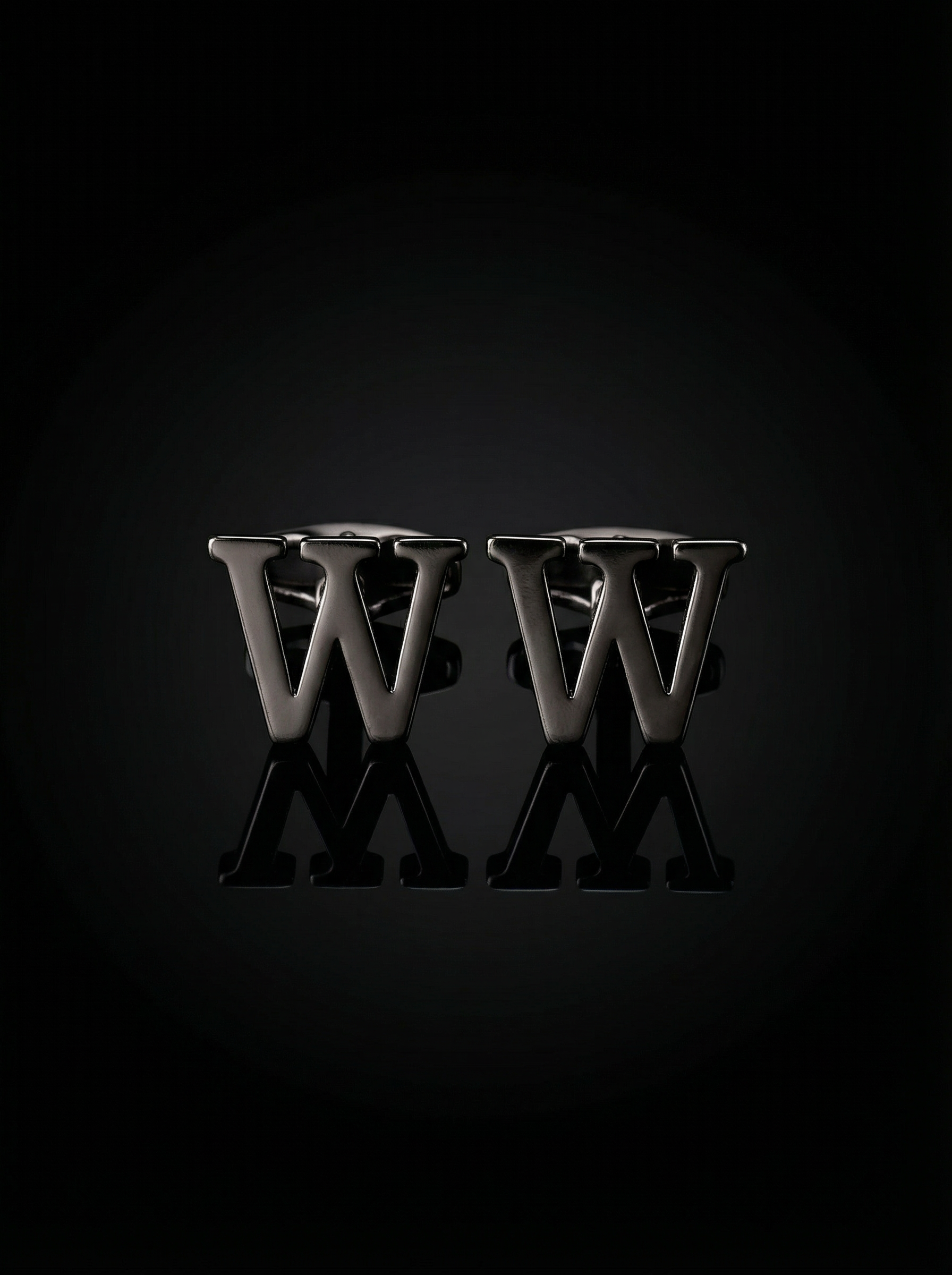 Black Letter W Cufflinks Tivaaro