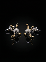 Gold Crossed Golf Club Cufflinks Tivaaro