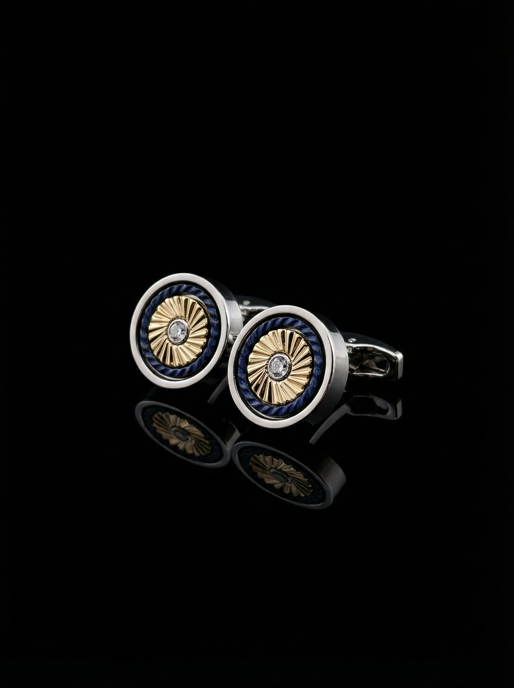 Gold Jet Engine Cufflinks Tivaaro