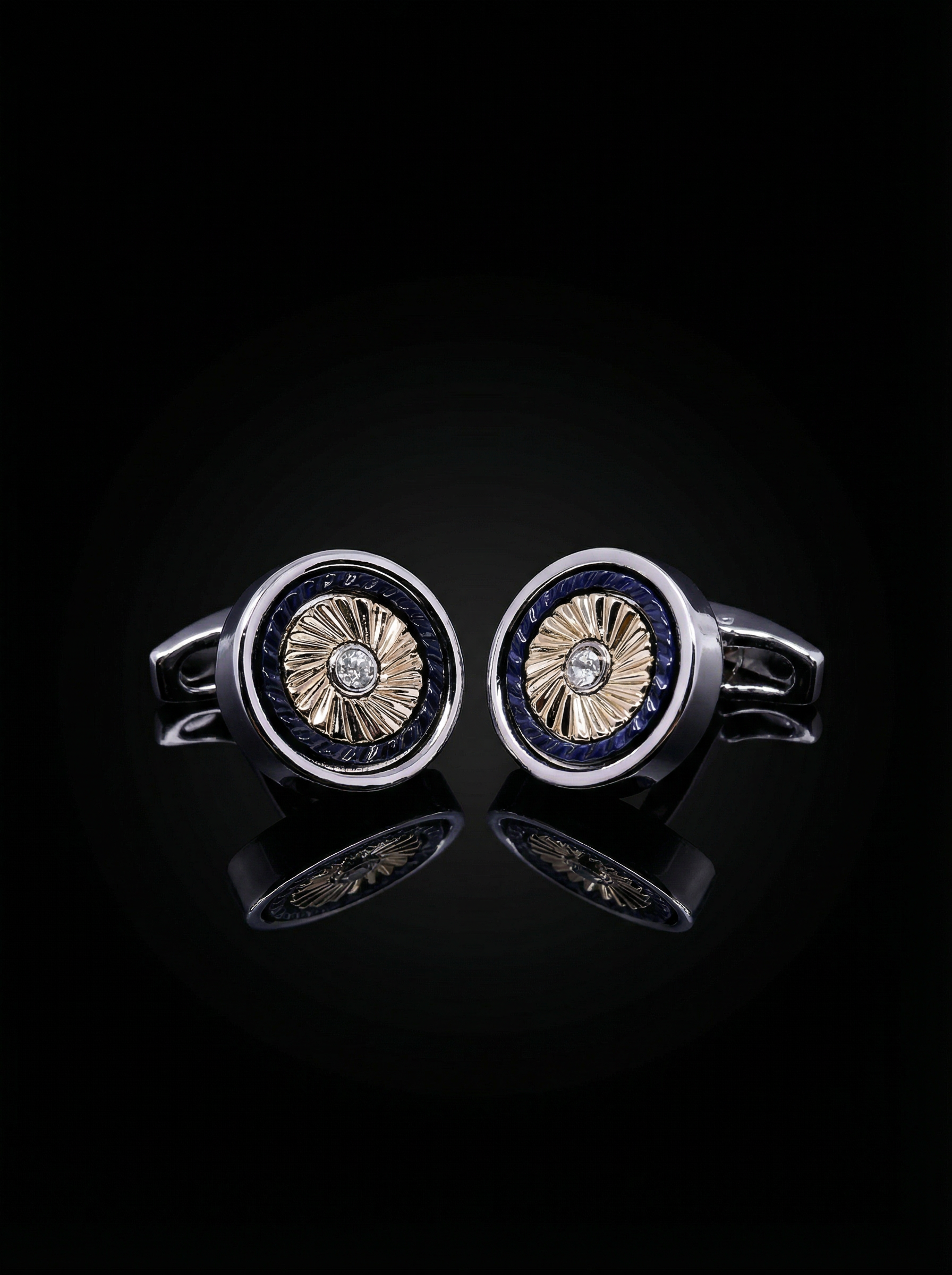 Gold Jet Engine Cufflinks Tivaaro