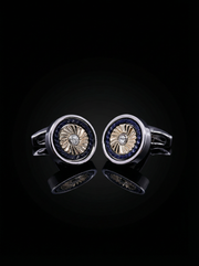 Gold Jet Engine Cufflinks Tivaaro