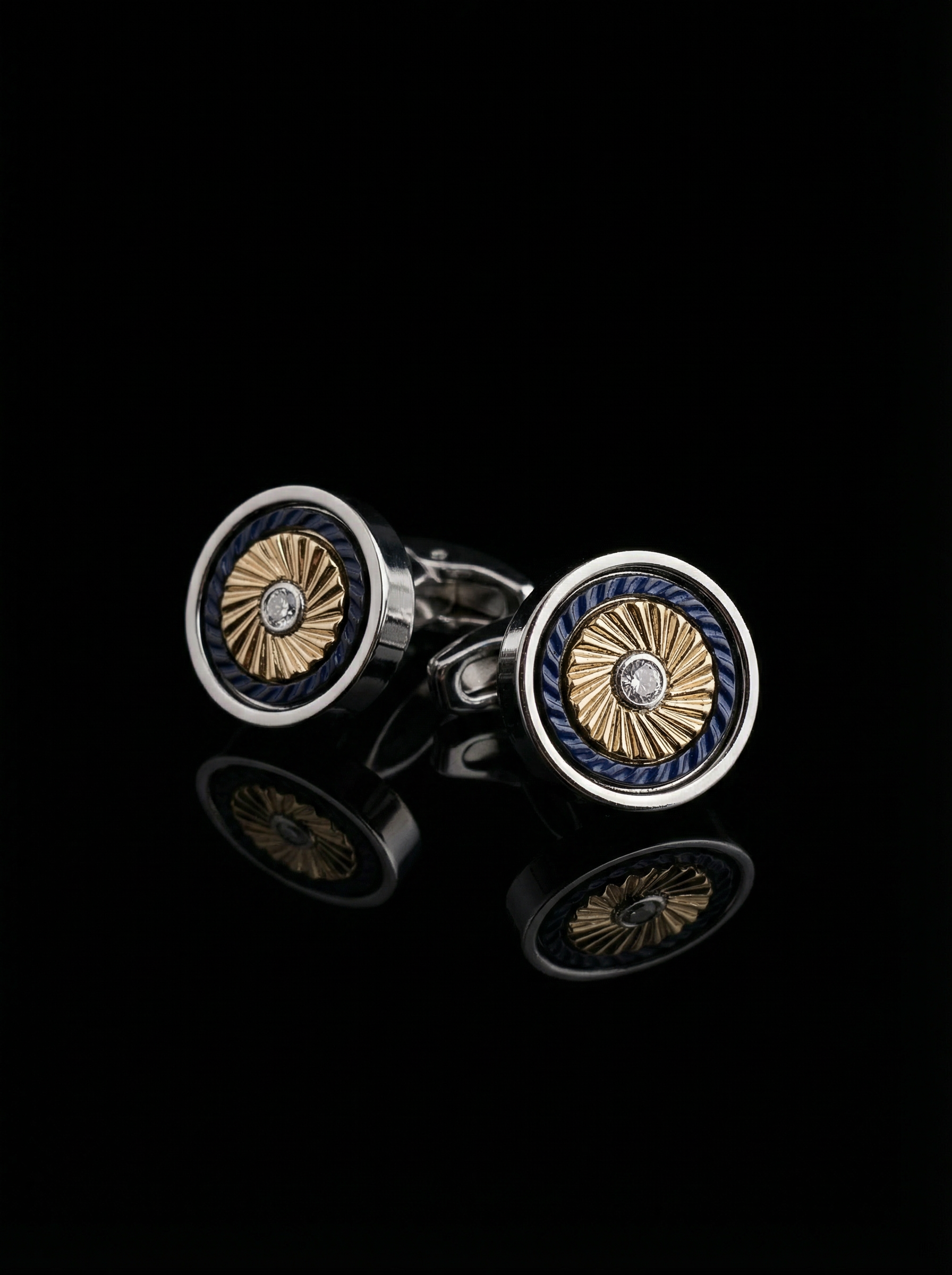 Gold Jet Engine Cufflinks Tivaaro