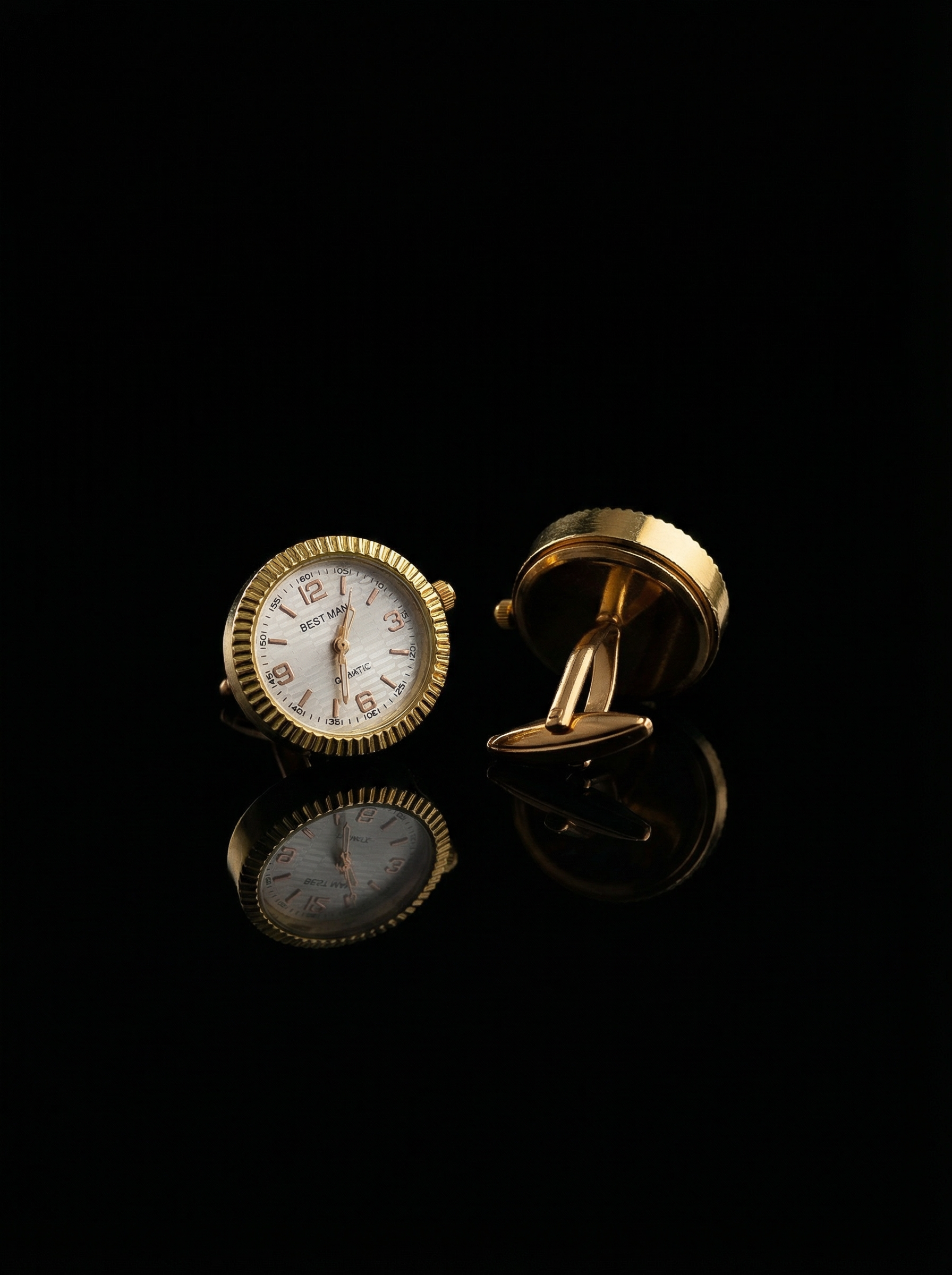 Gold Watch Cufflinks Tivaaro