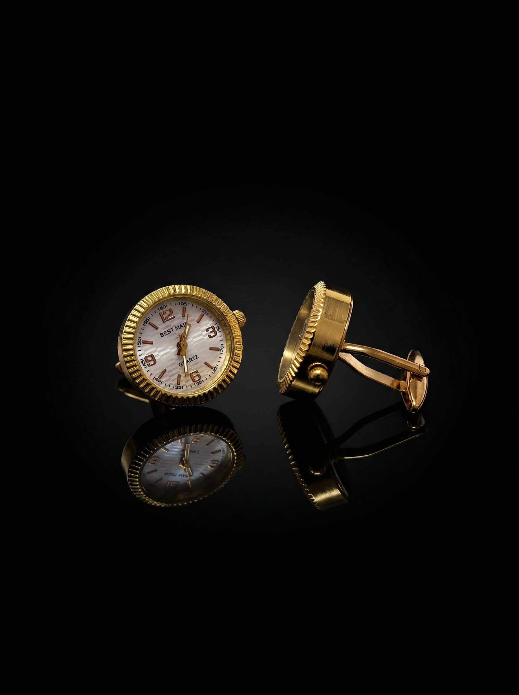 Gold Watch Cufflinks Tivaaro