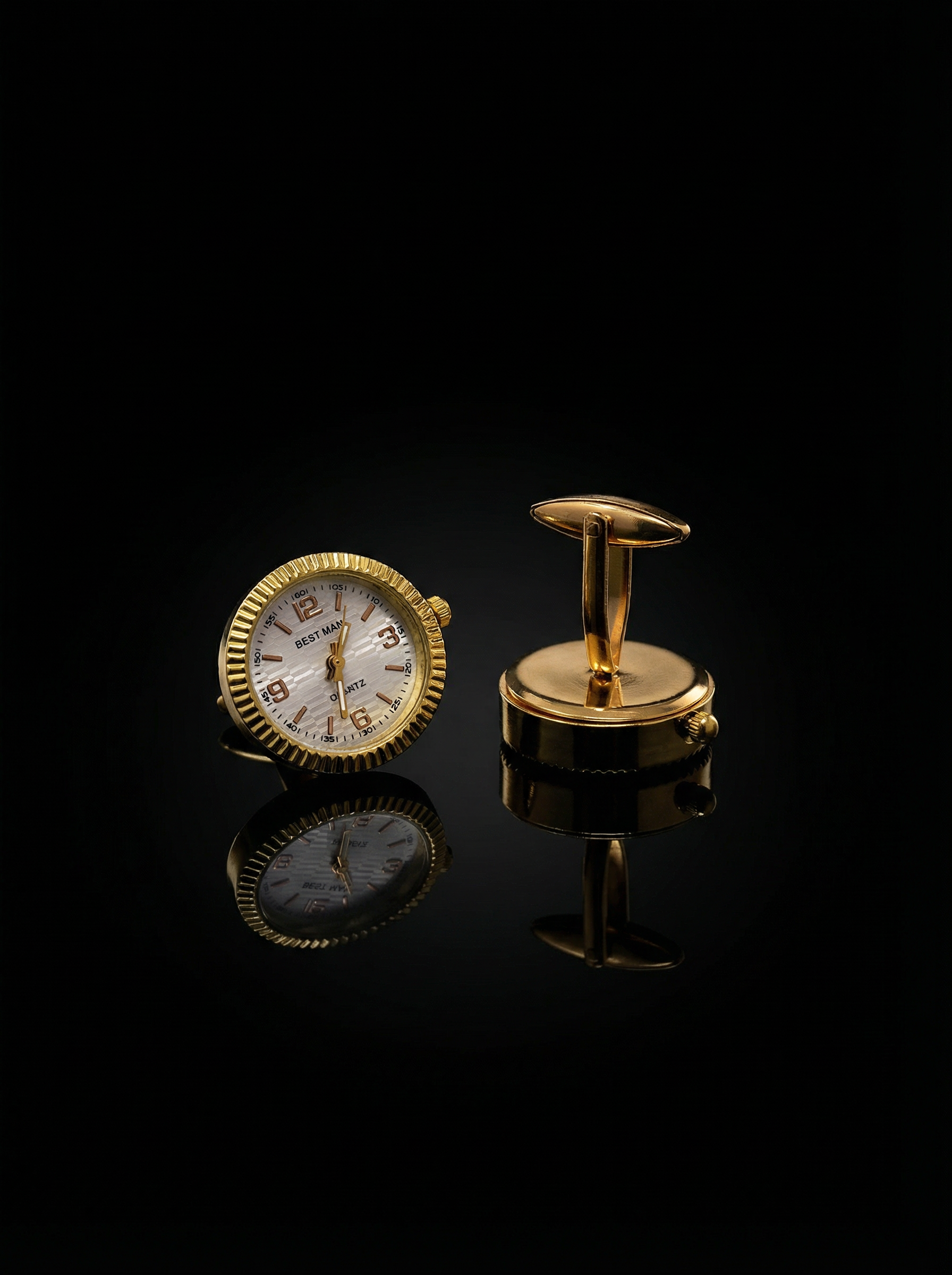 Gold Watch Cufflinks Tivaaro
