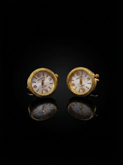 Gold Watch Cufflinks Tivaaro