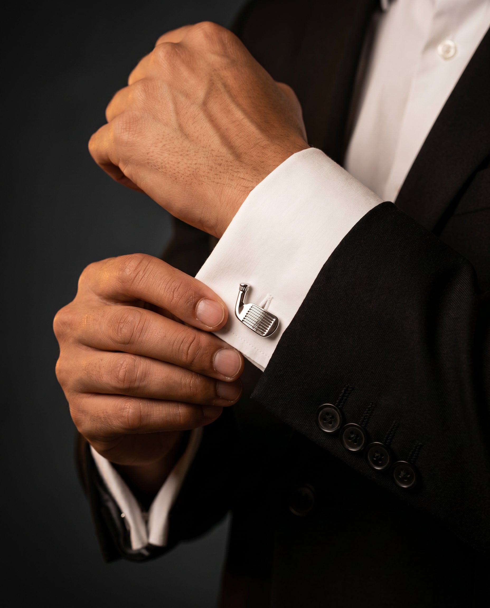 Golf Club Head Cufflinks by Tivaaro