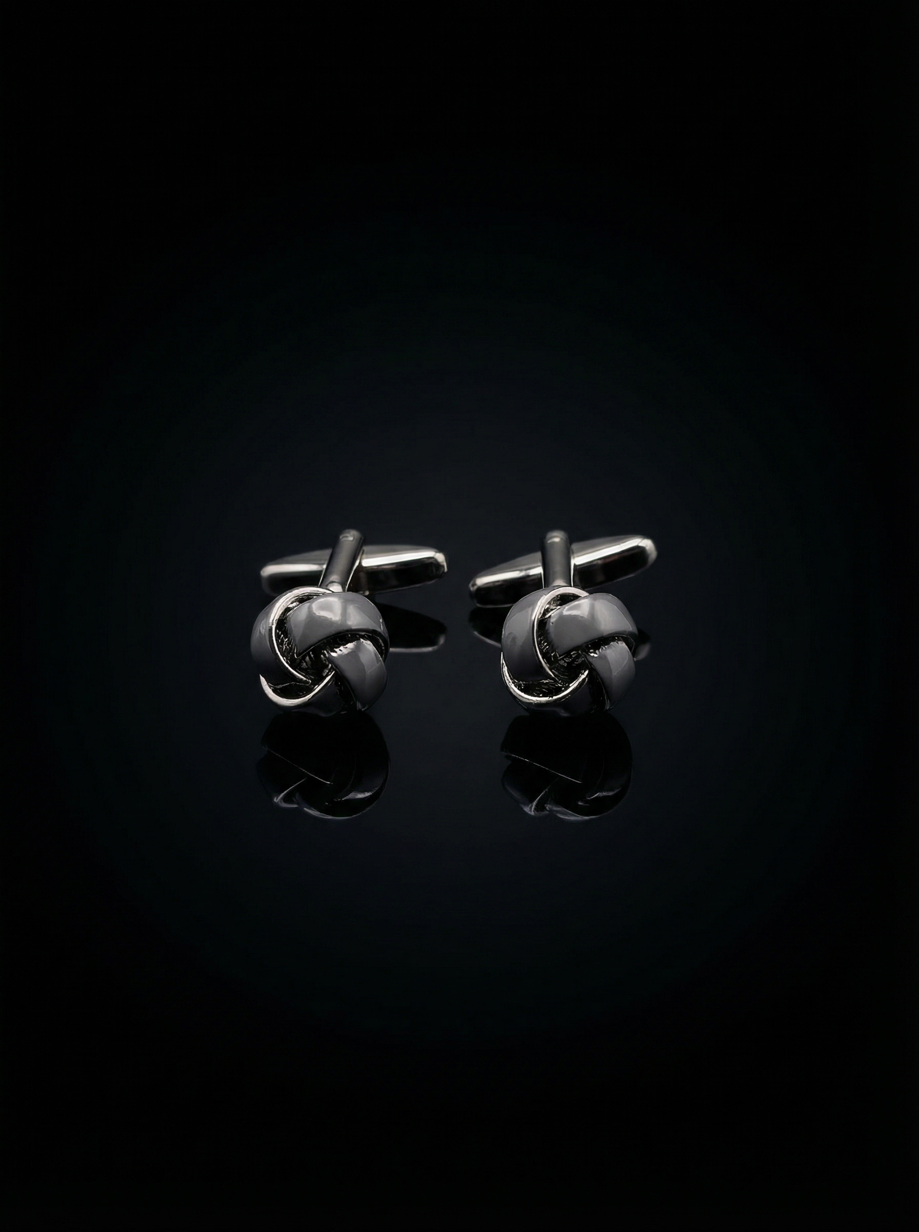 Grey Knot Cufflinks Tivaaro