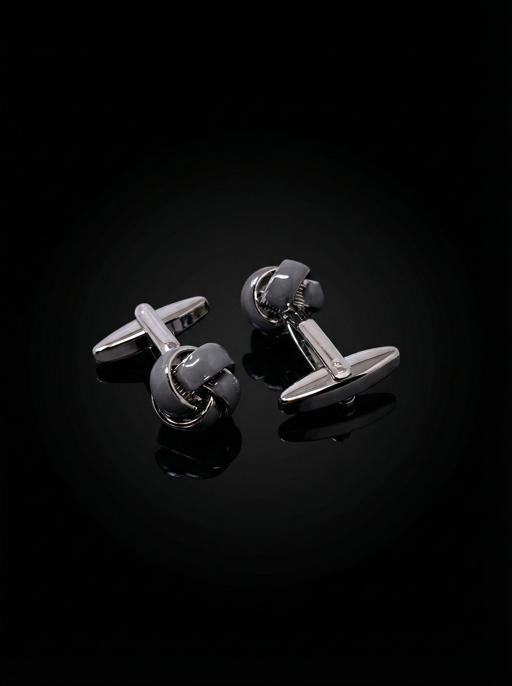 Grey Knot Cufflinks Tivaaro