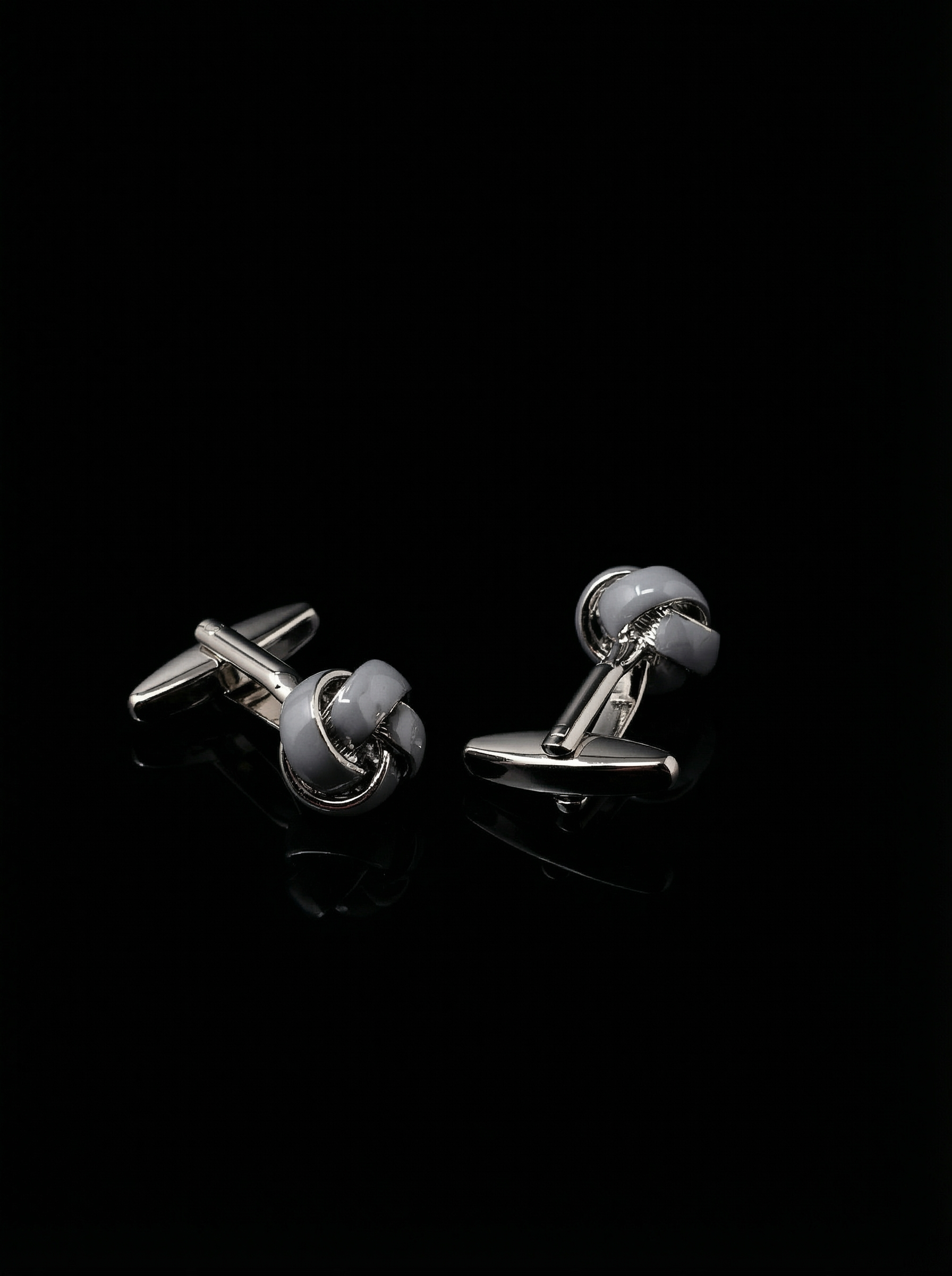 Grey Knot Cufflinks Tivaaro