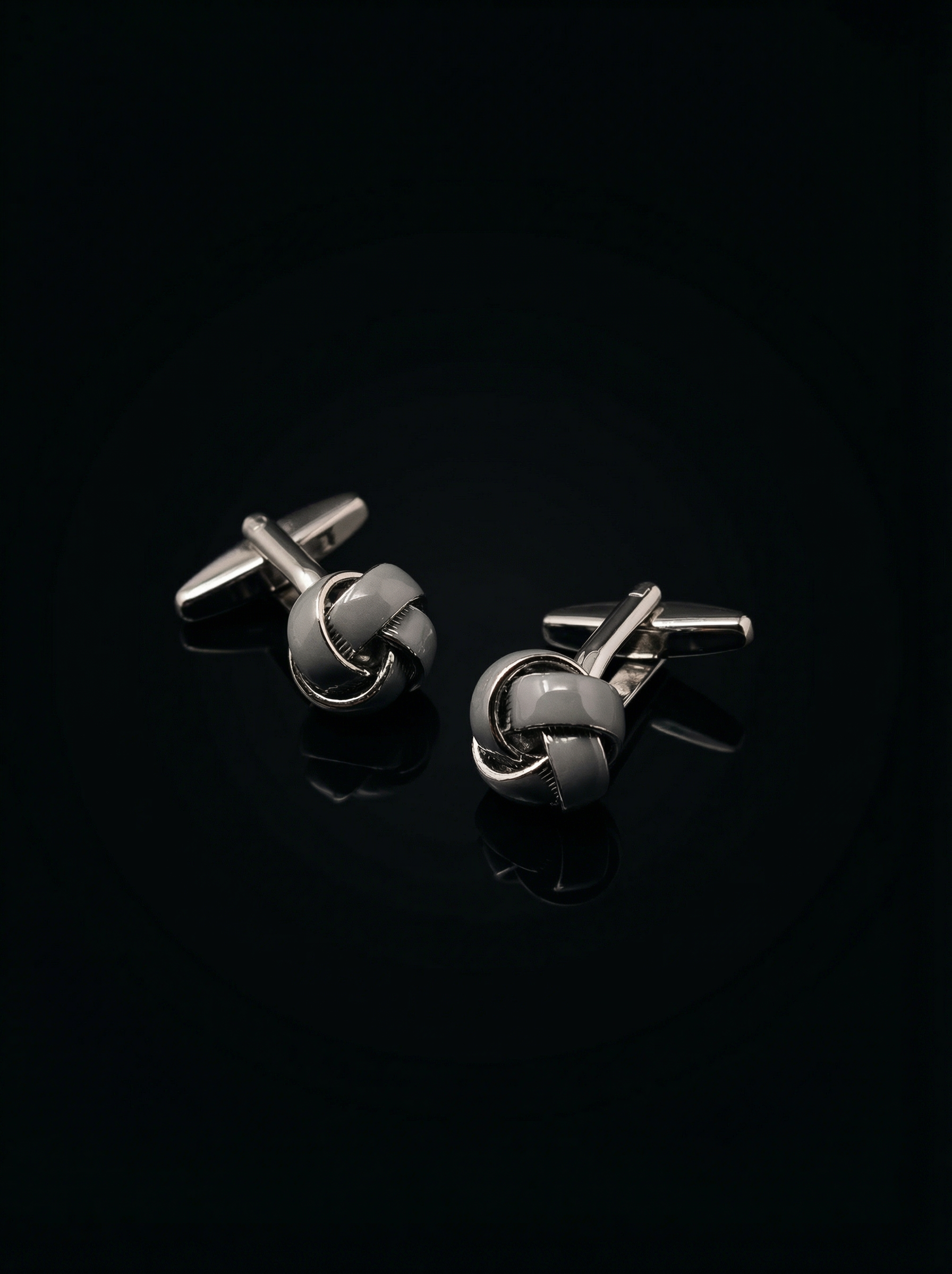 Grey Knot Cufflinks Tivaaro