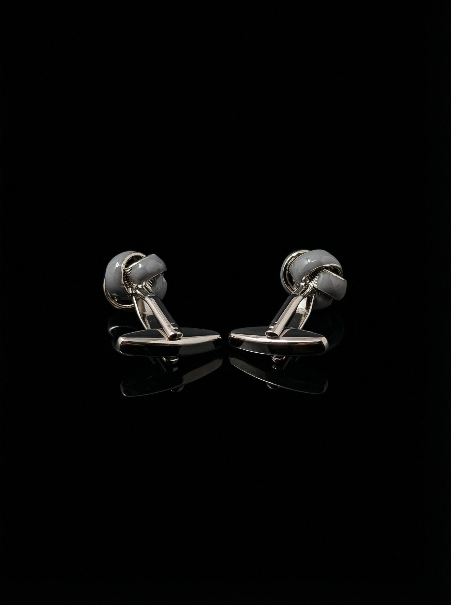 Grey Knot Cufflinks Tivaaro