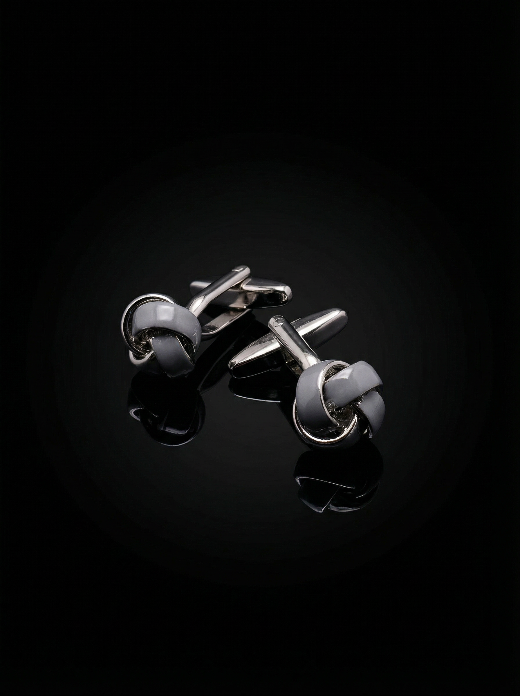 Grey Knot Cufflinks Tivaaro