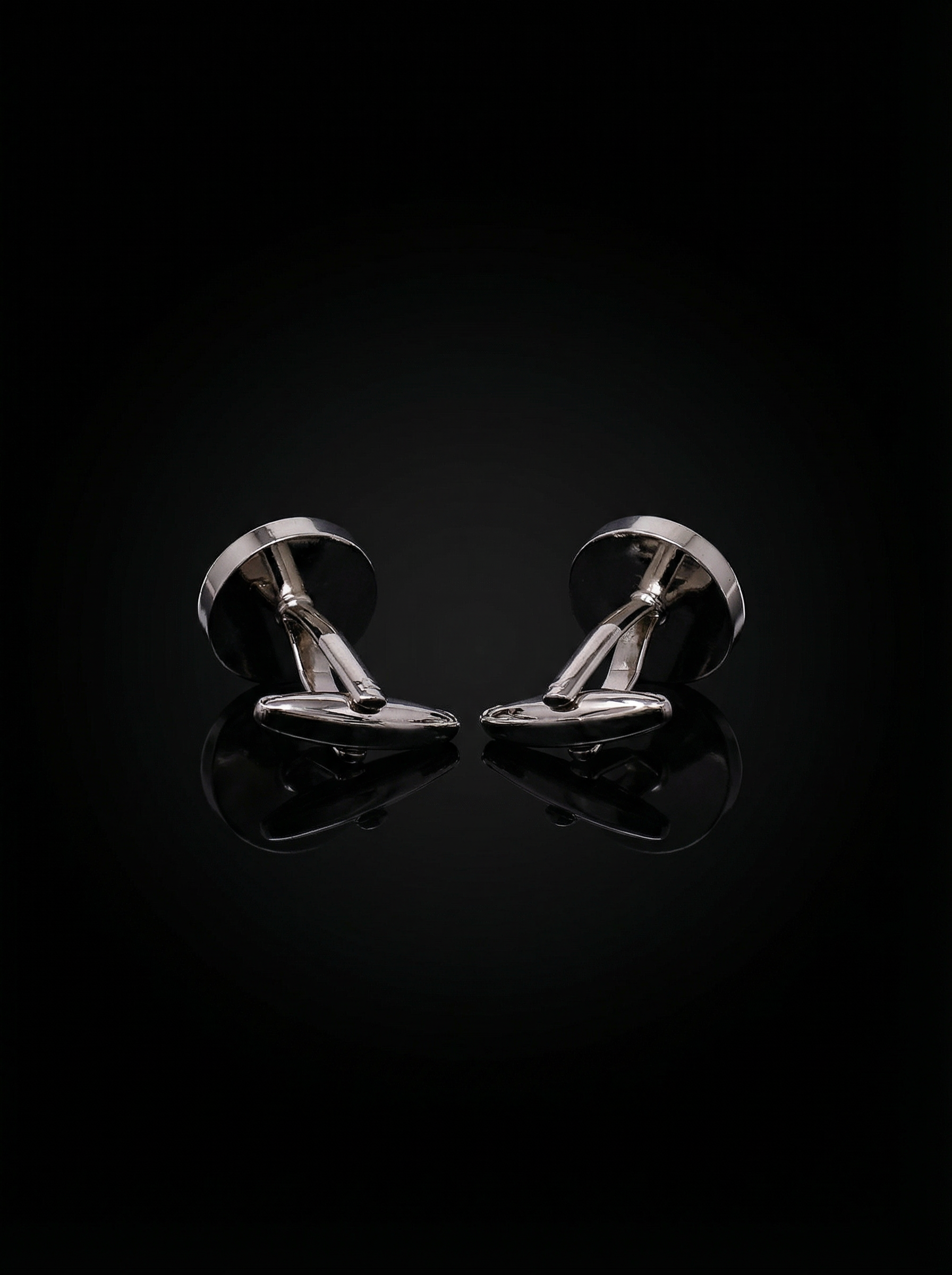 Grey Textured Stone Cufflinks Tivaaro
