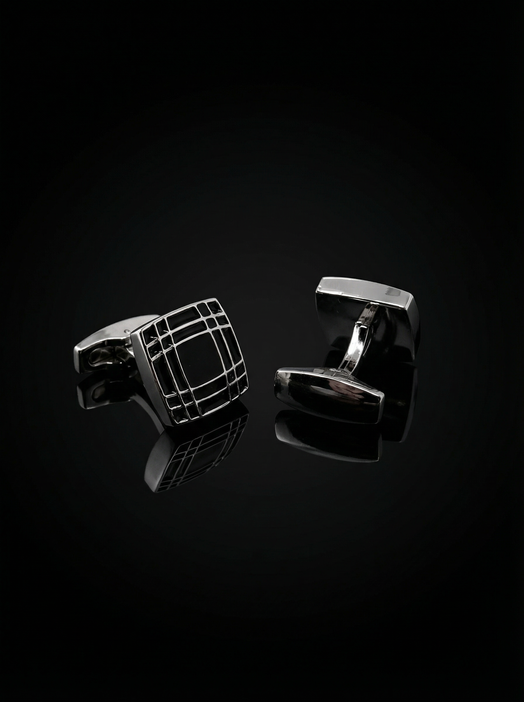 Grid Square Cufflinks Tivaaro