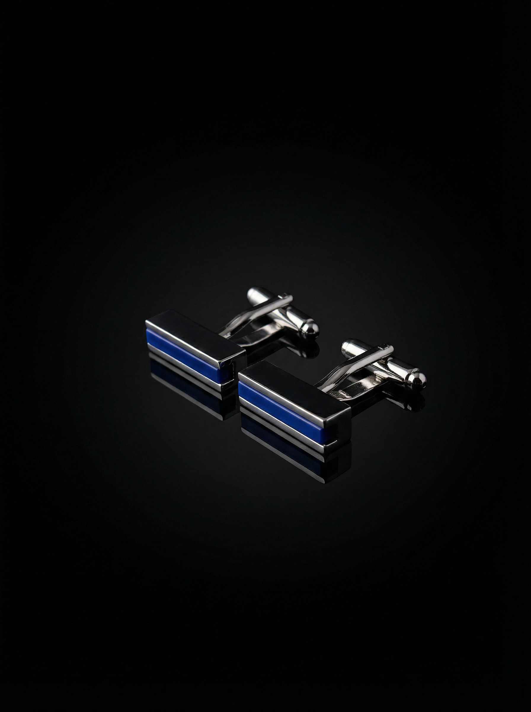 Horizontal Blue Bar Cufflinks Tivaaro