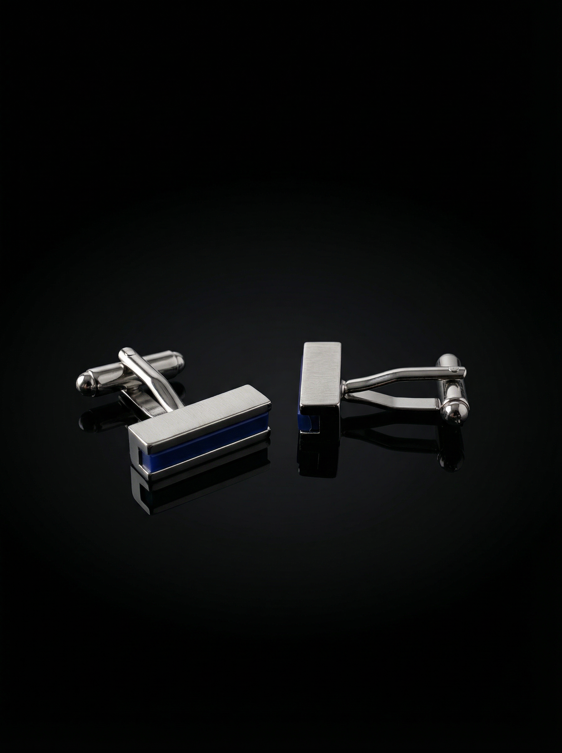Horizontal Blue Bar Cufflinks Tivaaro