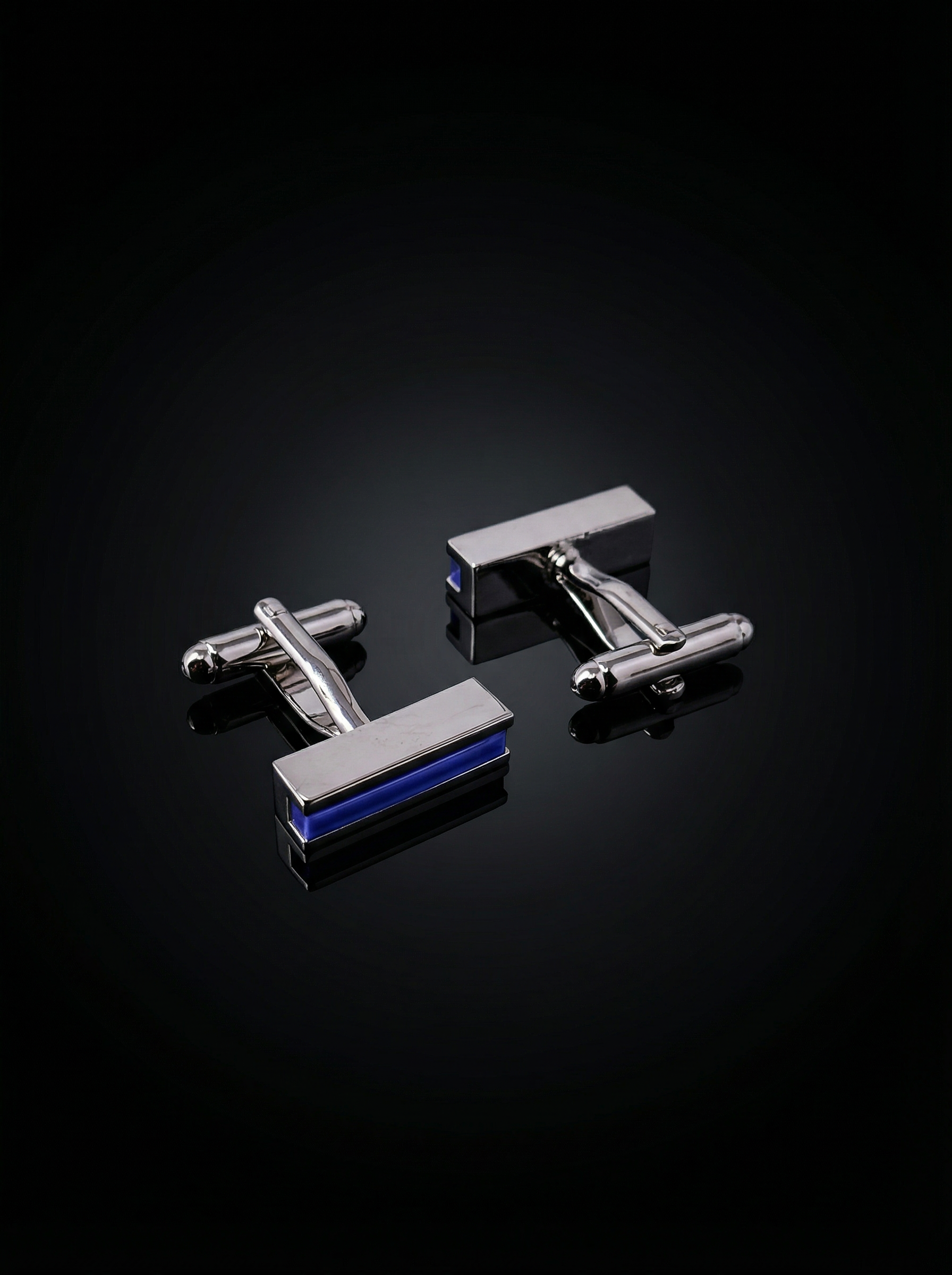 Horizontal Blue Bar Cufflinks Tivaaro
