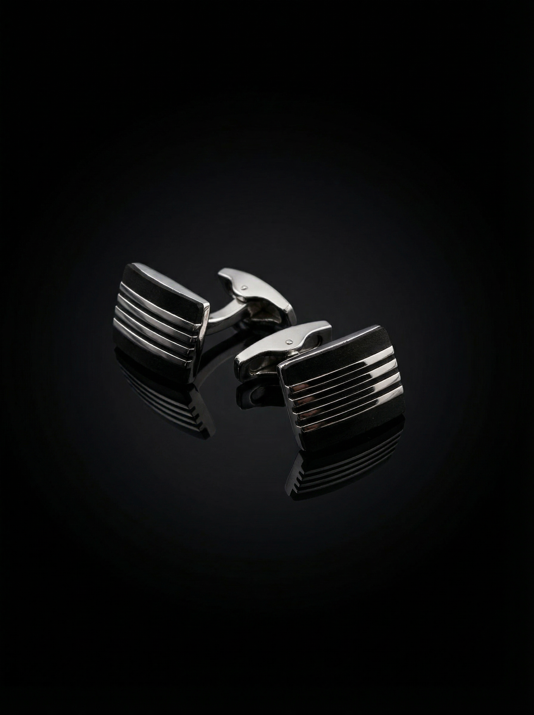Horizontal Striped Cufflinks Tivaaro