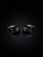 Horizontal Striped Cufflinks Tivaaro