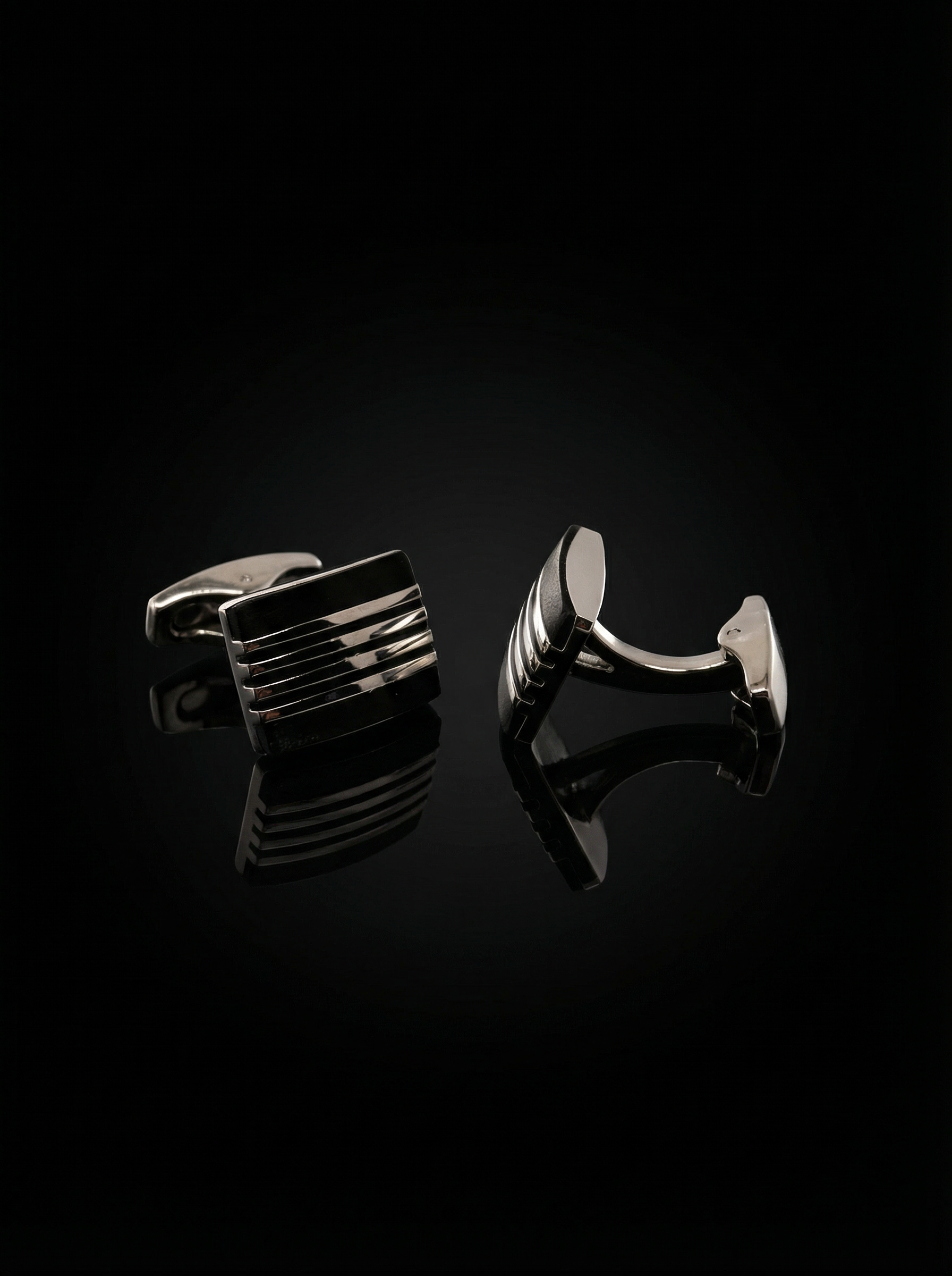 Horizontal Striped Cufflinks Tivaaro
