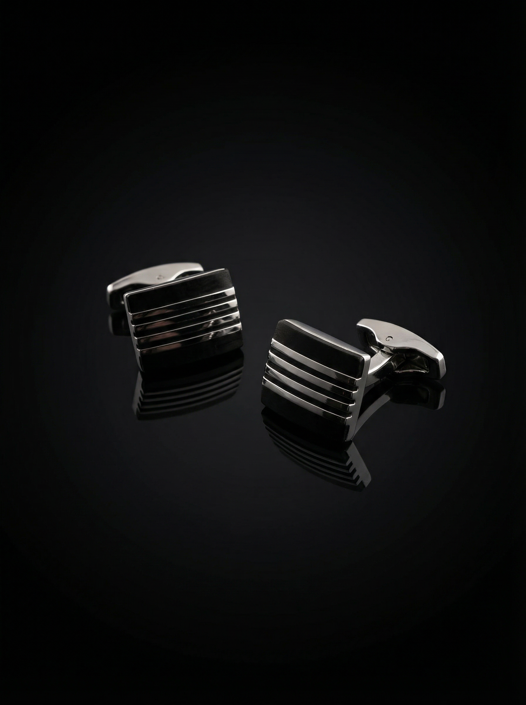 Horizontal Striped Cufflinks Tivaaro