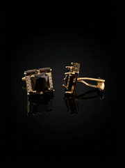 Jeweled Black Gemstone Cufflinks Tivaaro