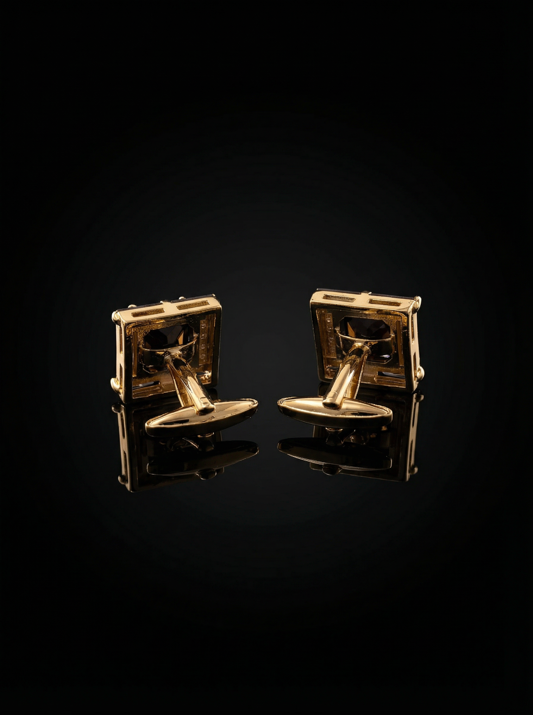 Jeweled Black Gemstone Cufflinks Tivaaro