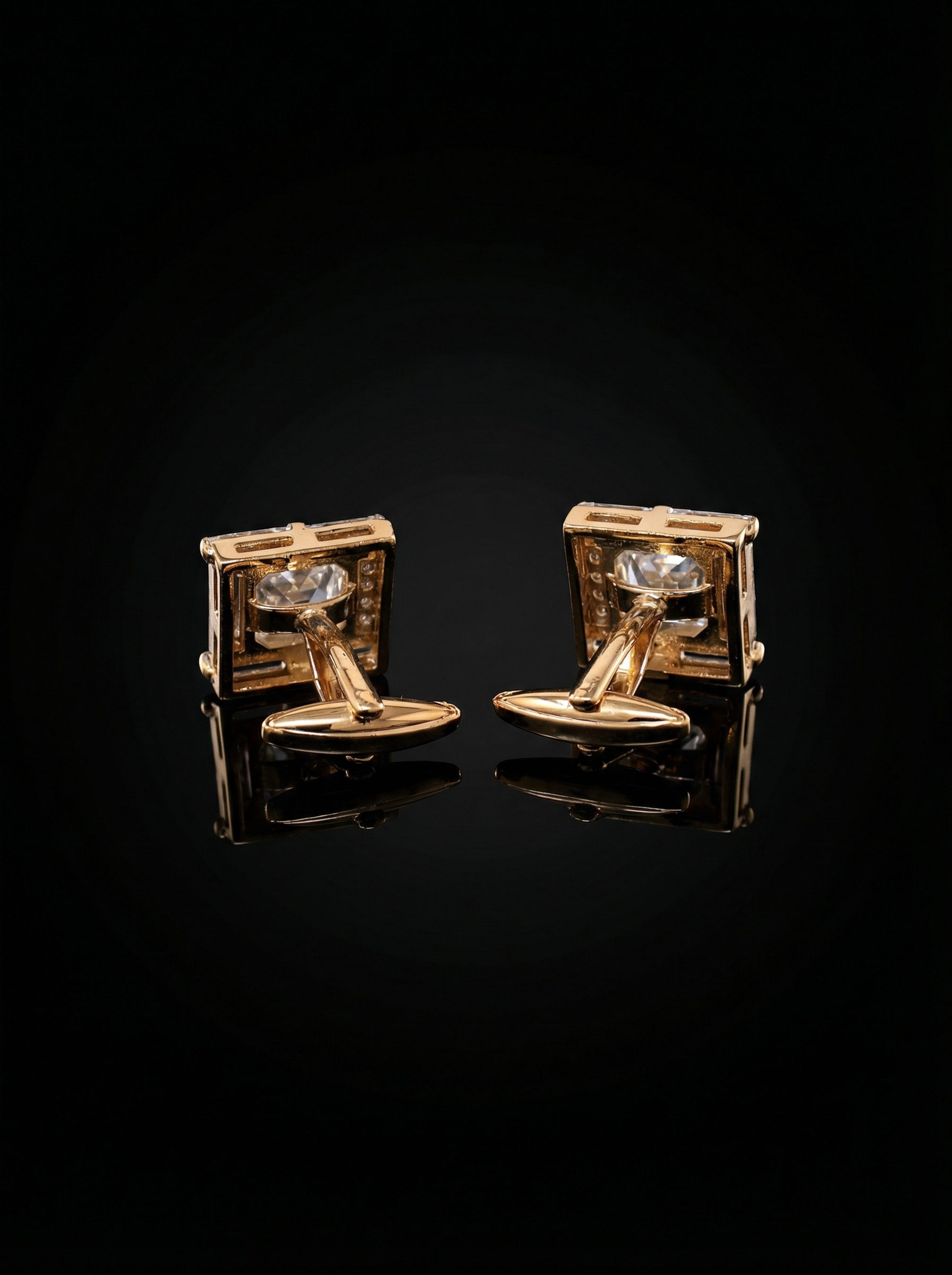 Jeweled Crystal Cufflinks Tivaaro