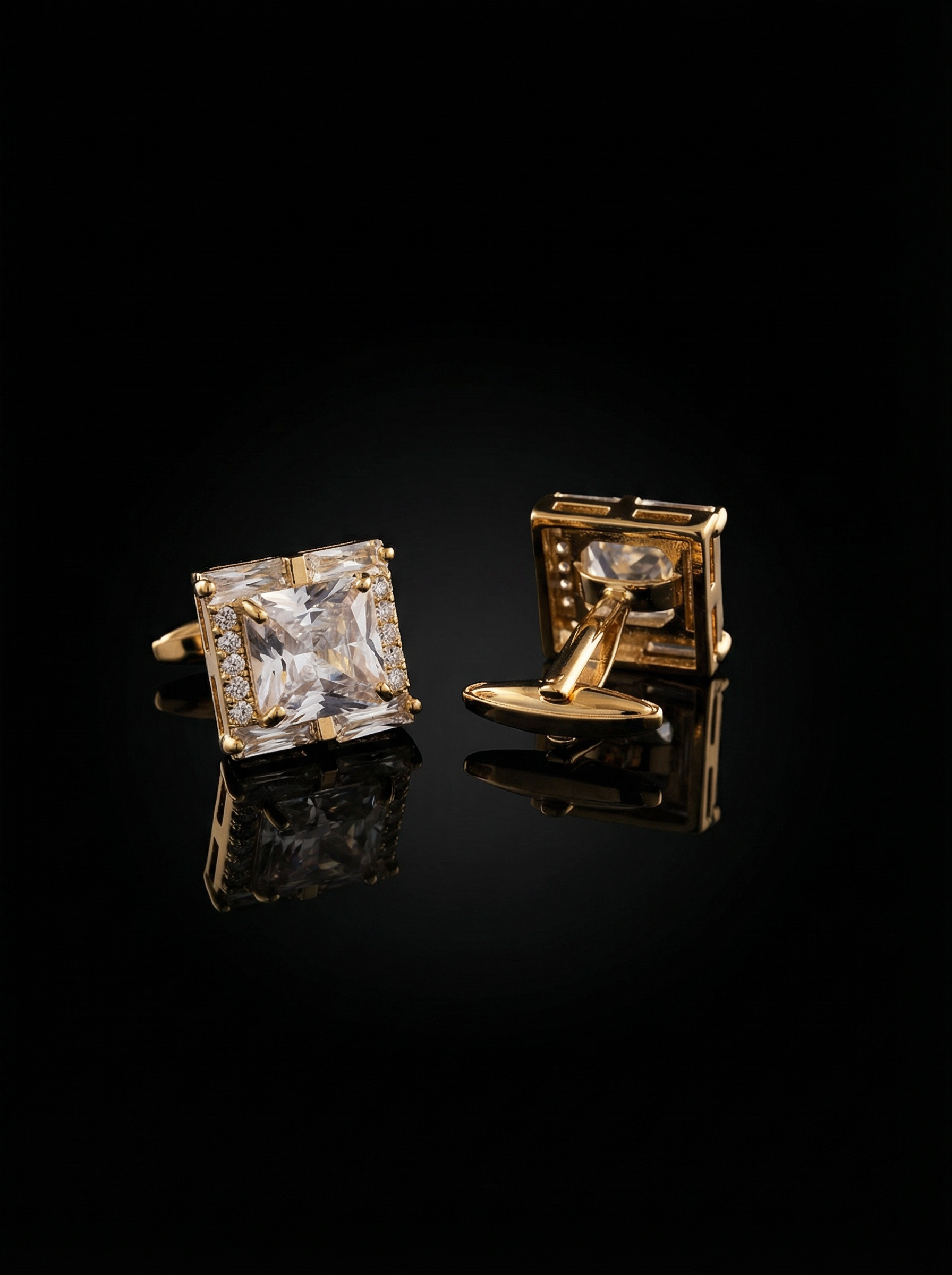Jeweled Crystal Cufflinks Tivaaro