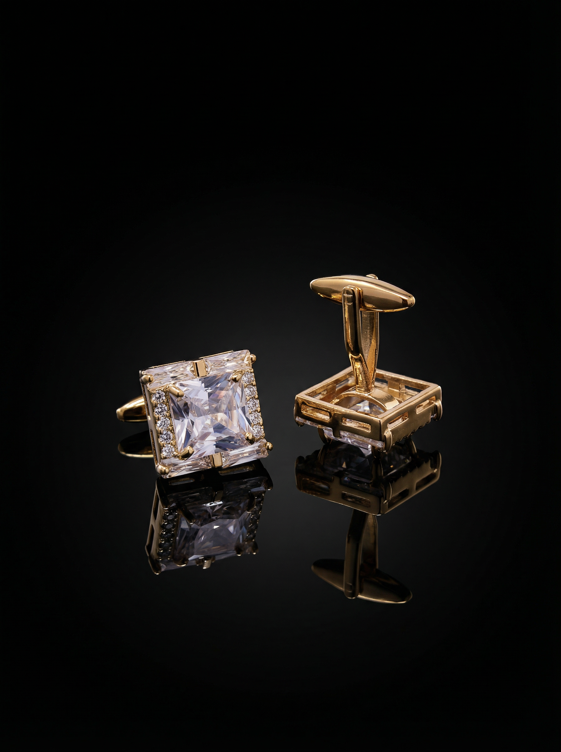 Jeweled Crystal Cufflinks Tivaaro