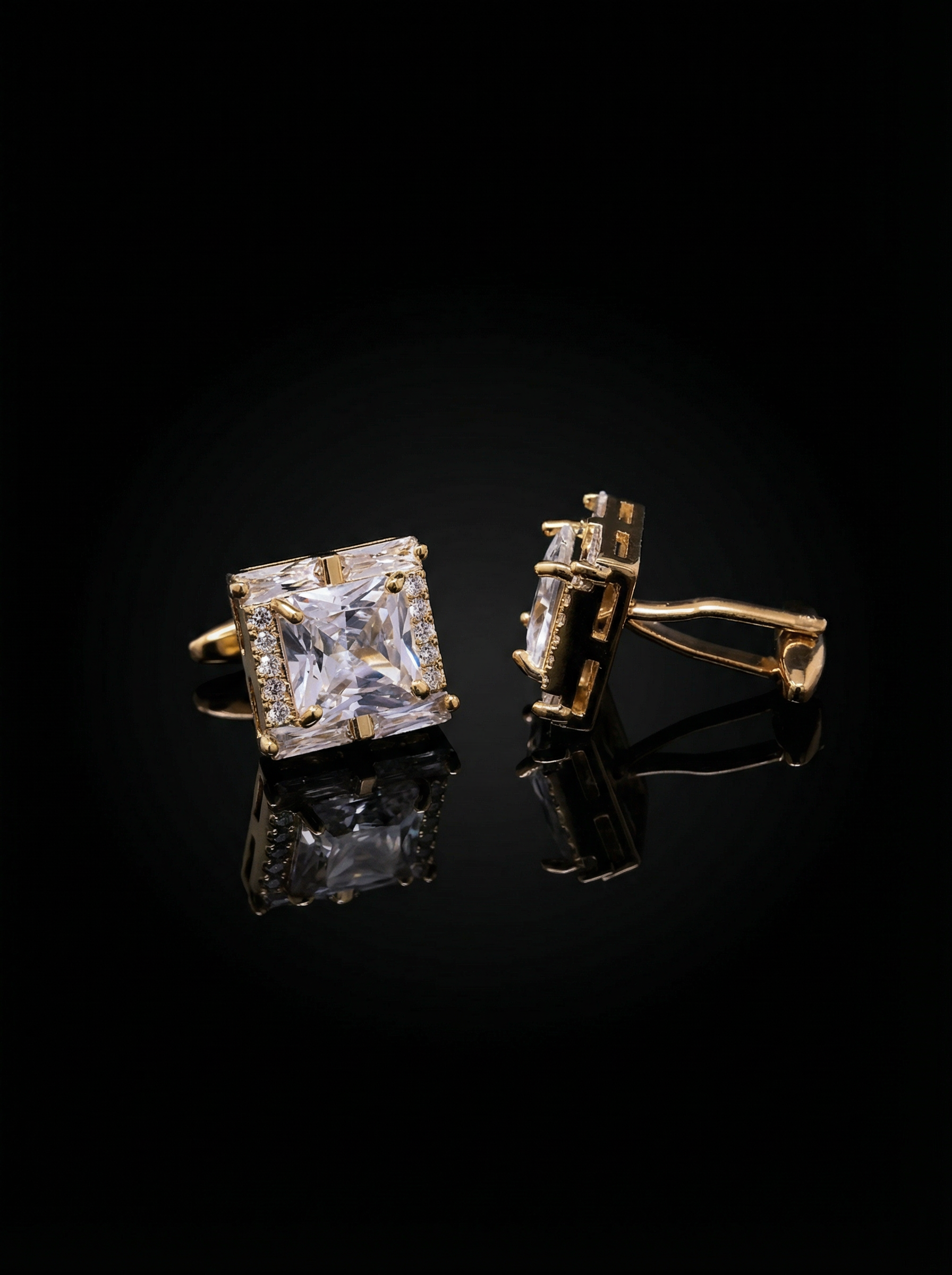 Jeweled Crystal Cufflinks Tivaaro