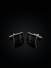 Layered Striped Cufflinks Tivaaro